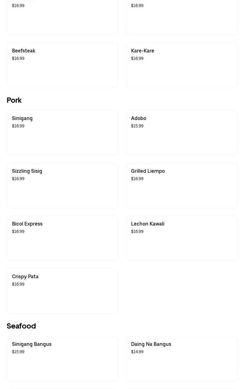 The Gatsby RestoBar Menu