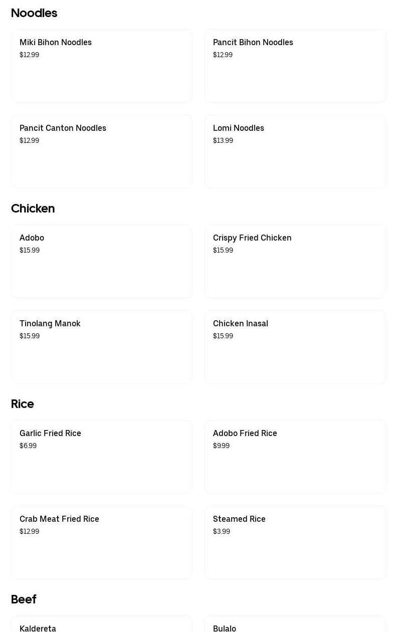 The Gatsby RestoBar Menu