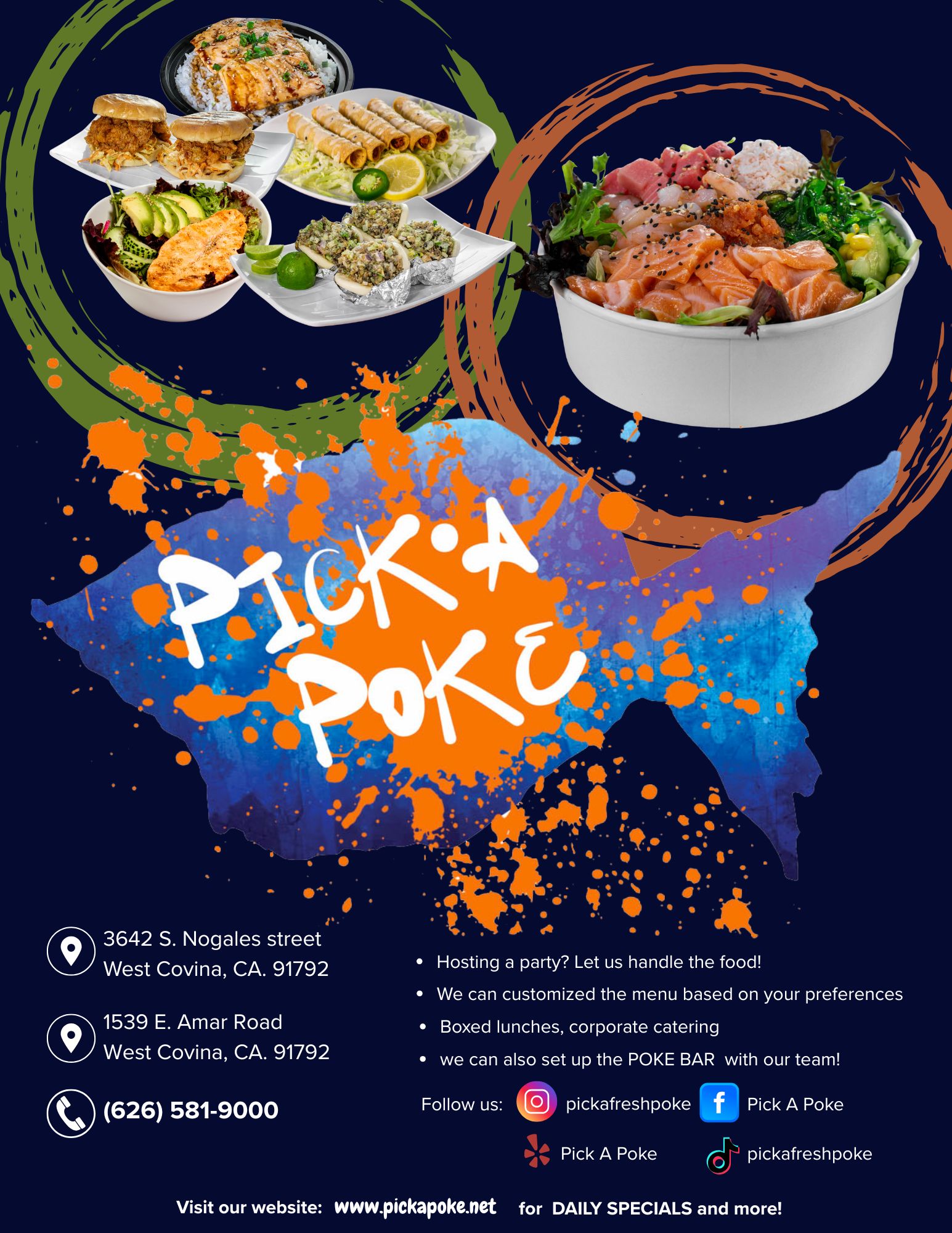 Pick A Poke - Amar road Menu