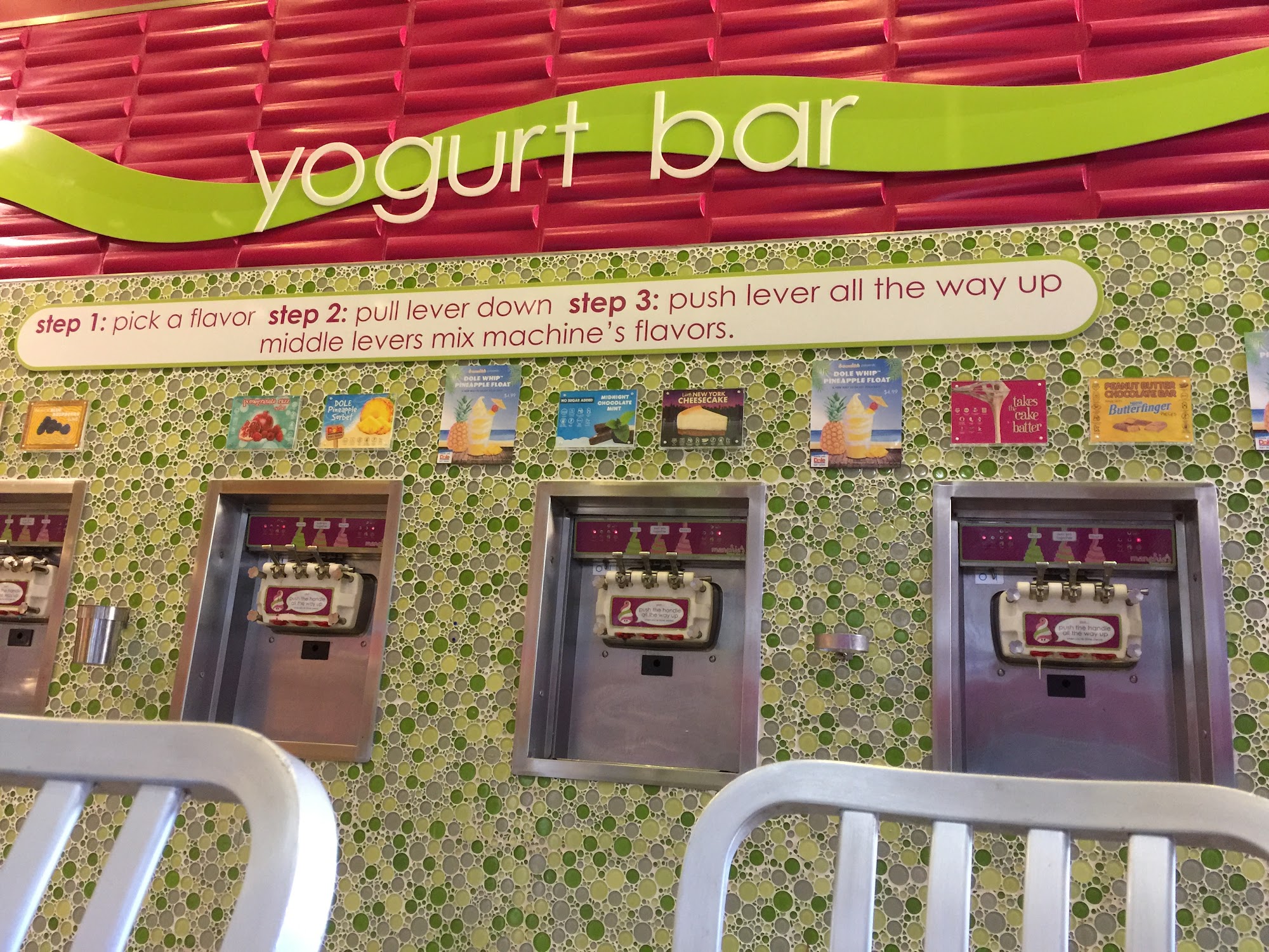 Menchie's Frozen Yogurt Menu