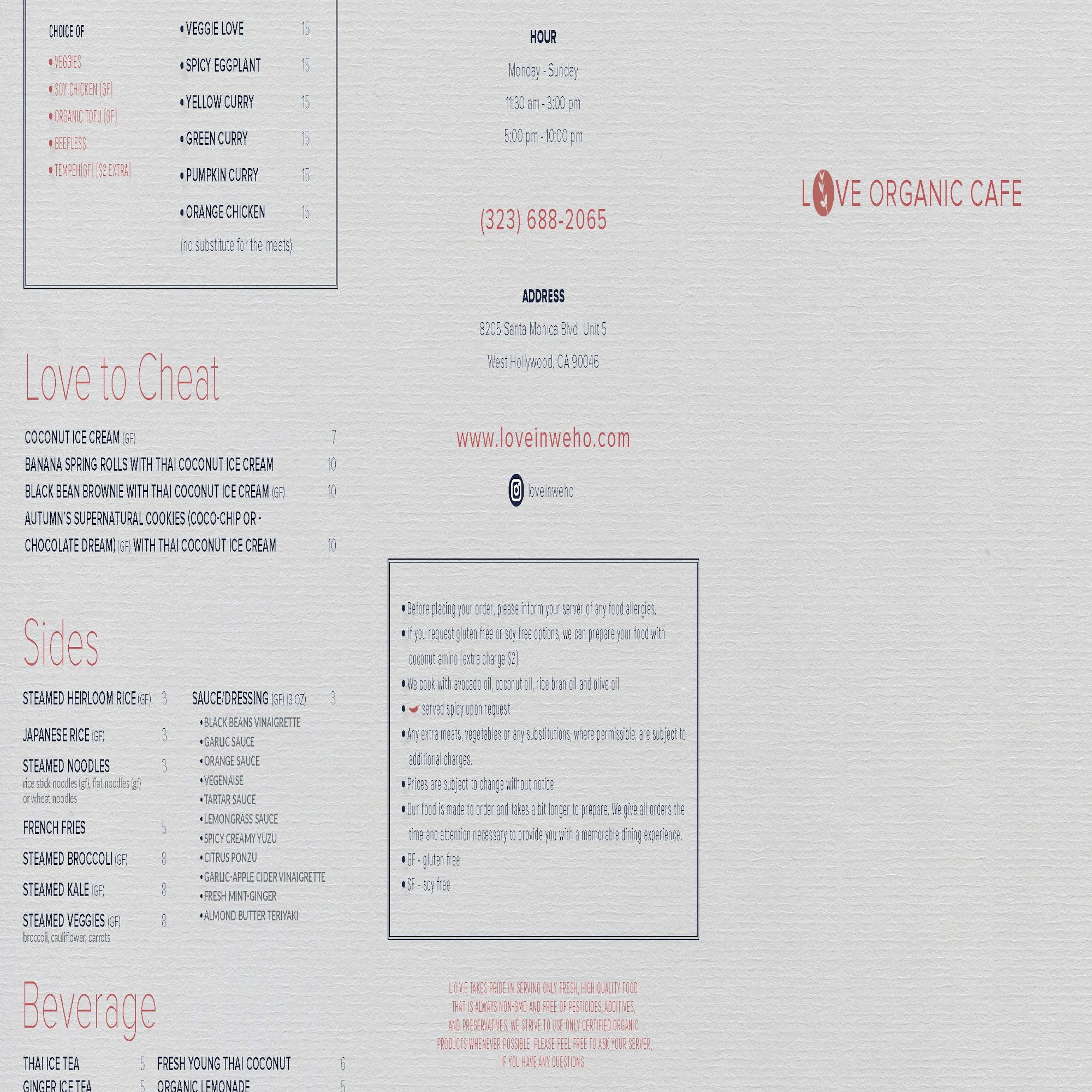 Love Organic Cafe West Hollywood