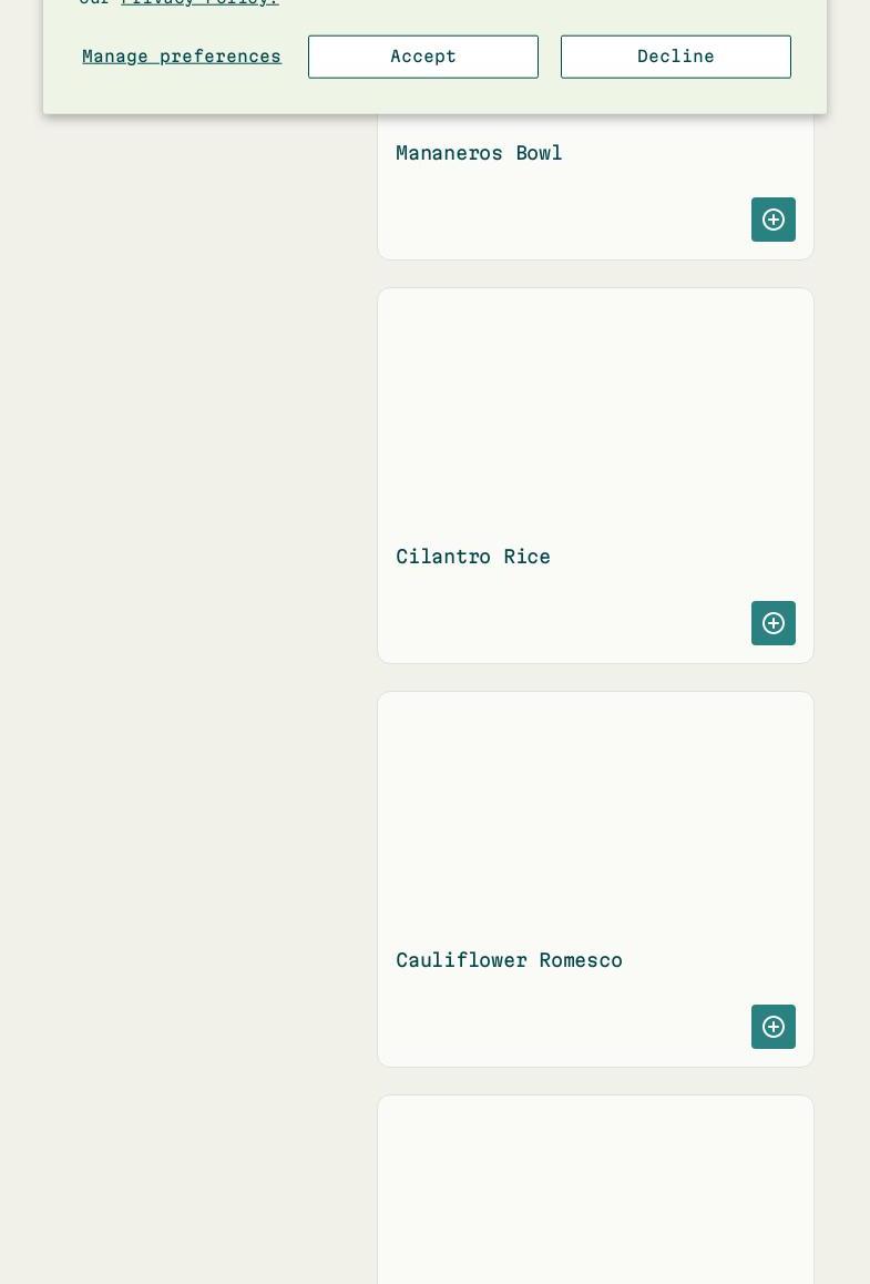 Everytable Menu