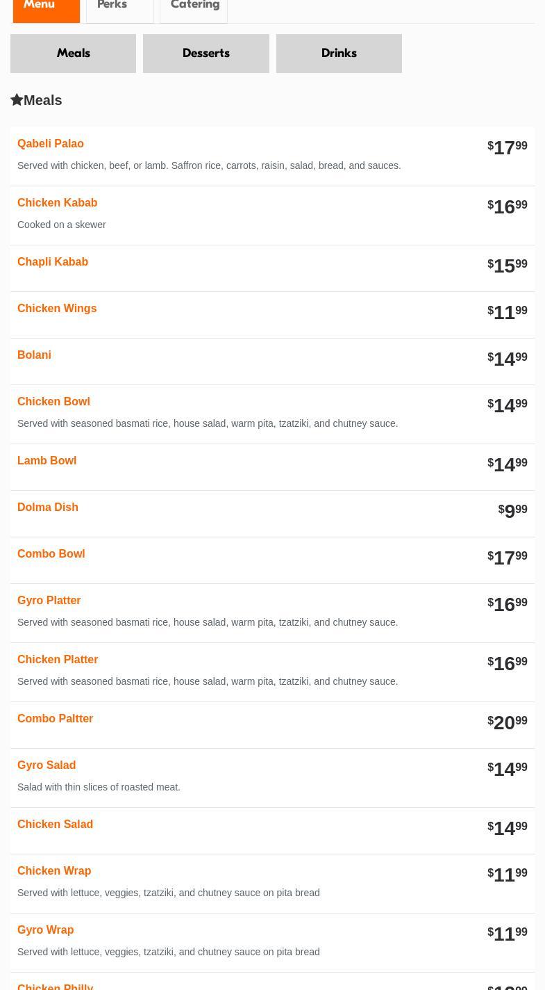 Halal Corner Market & Restaurant Menu