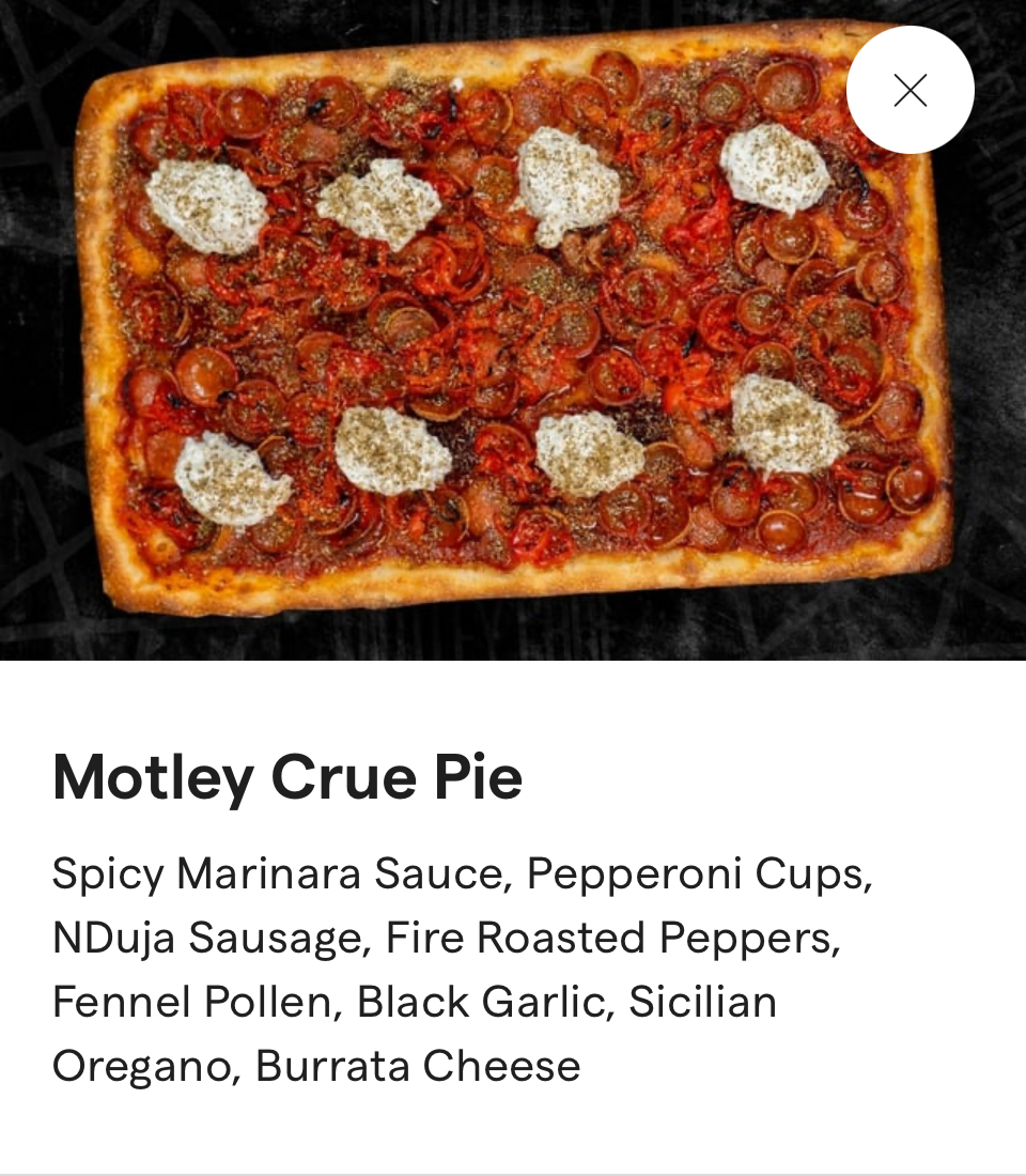 Prince Street Pzza Menu