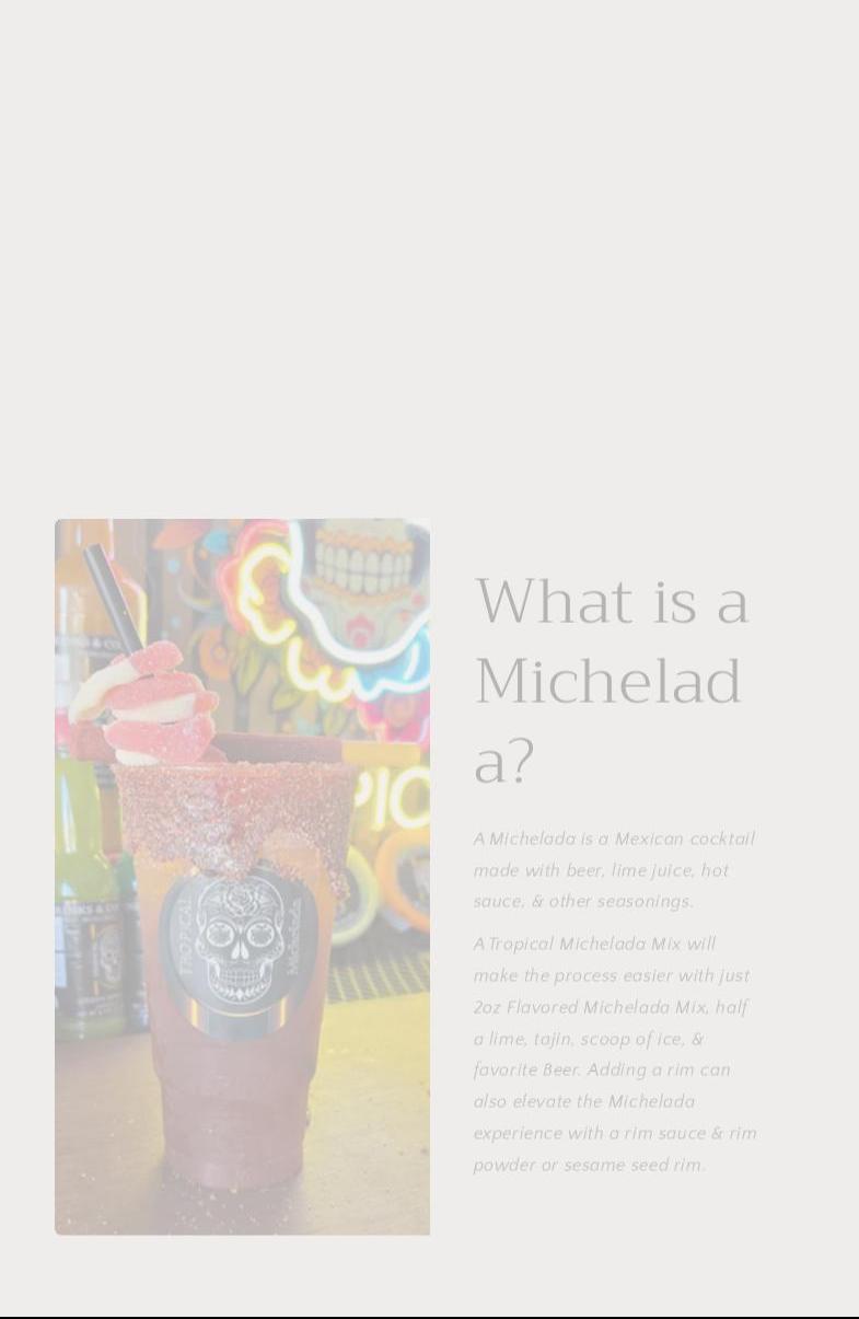 Tropical Michelada Menu
