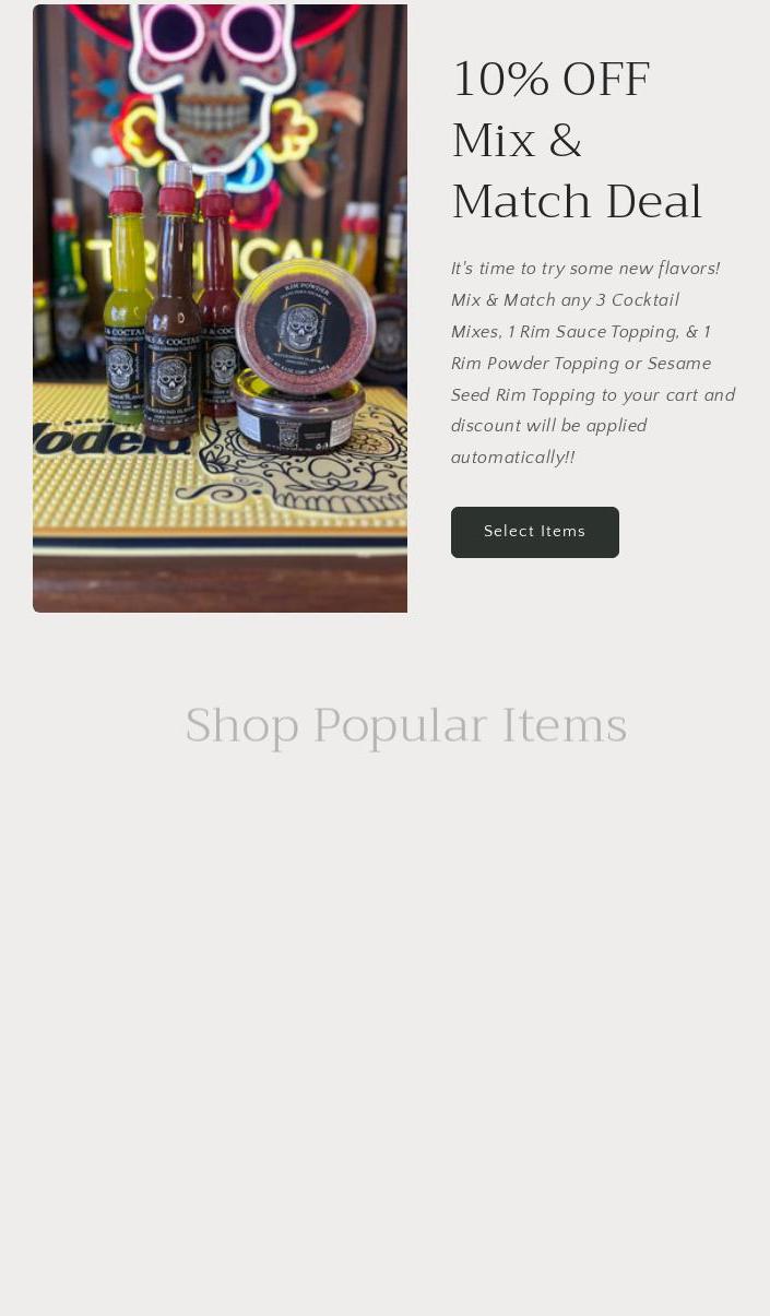 Tropical Michelada Menu