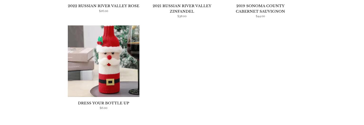 K Squared Cellars Menu