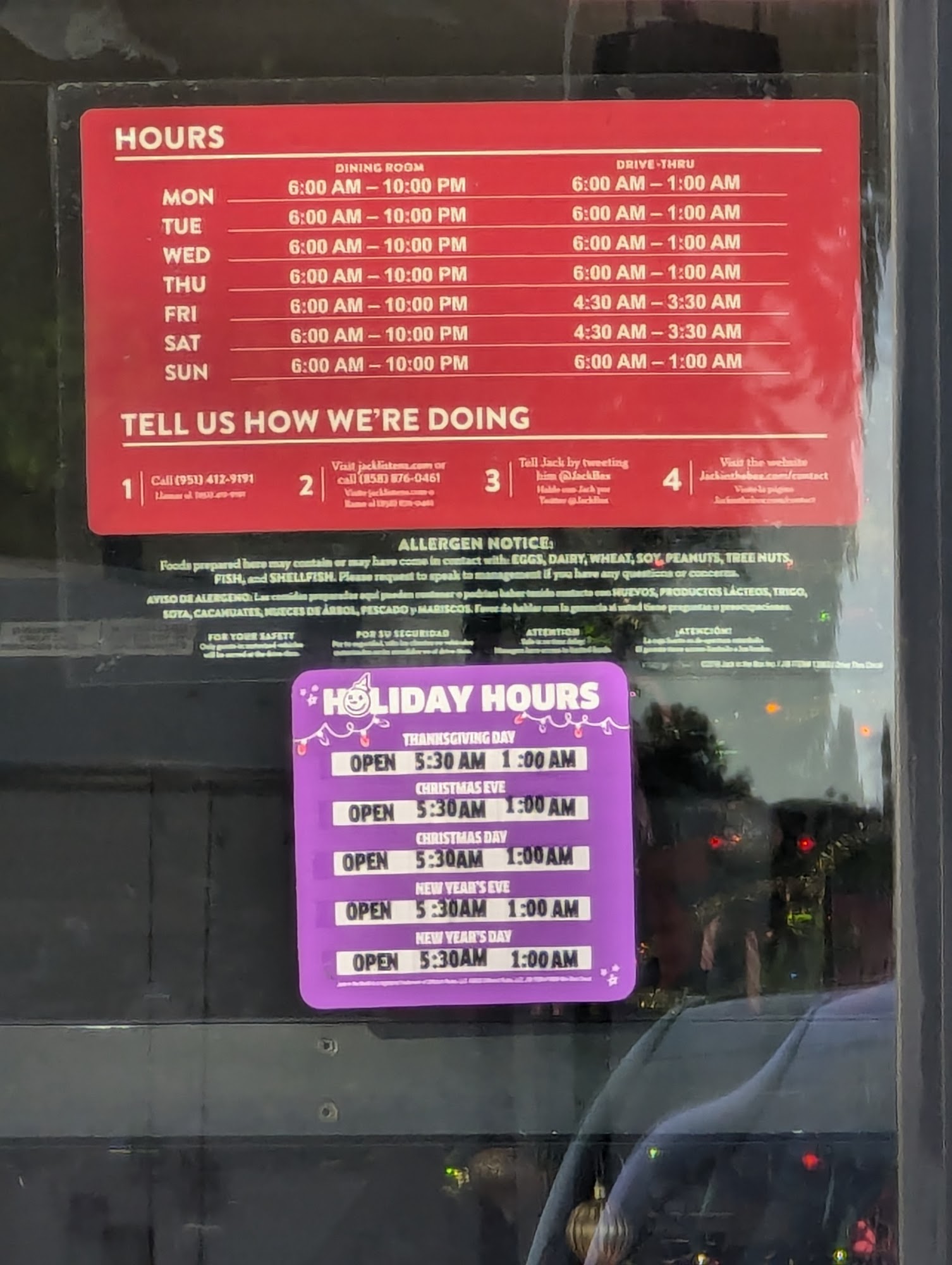 Jack in the Box Menu