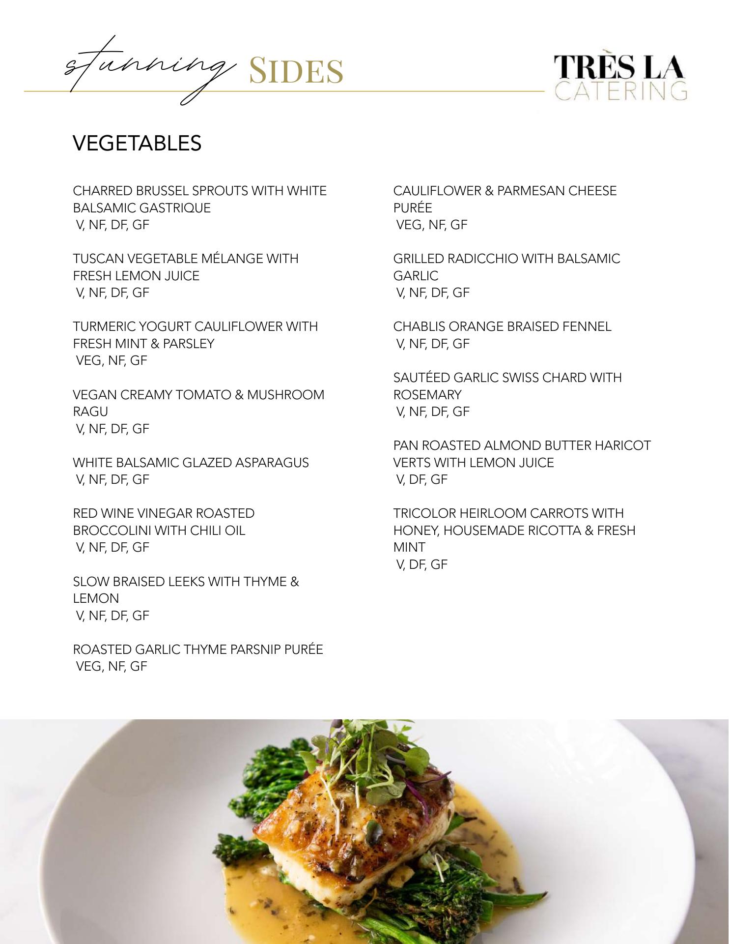 Très LA Catering Menu