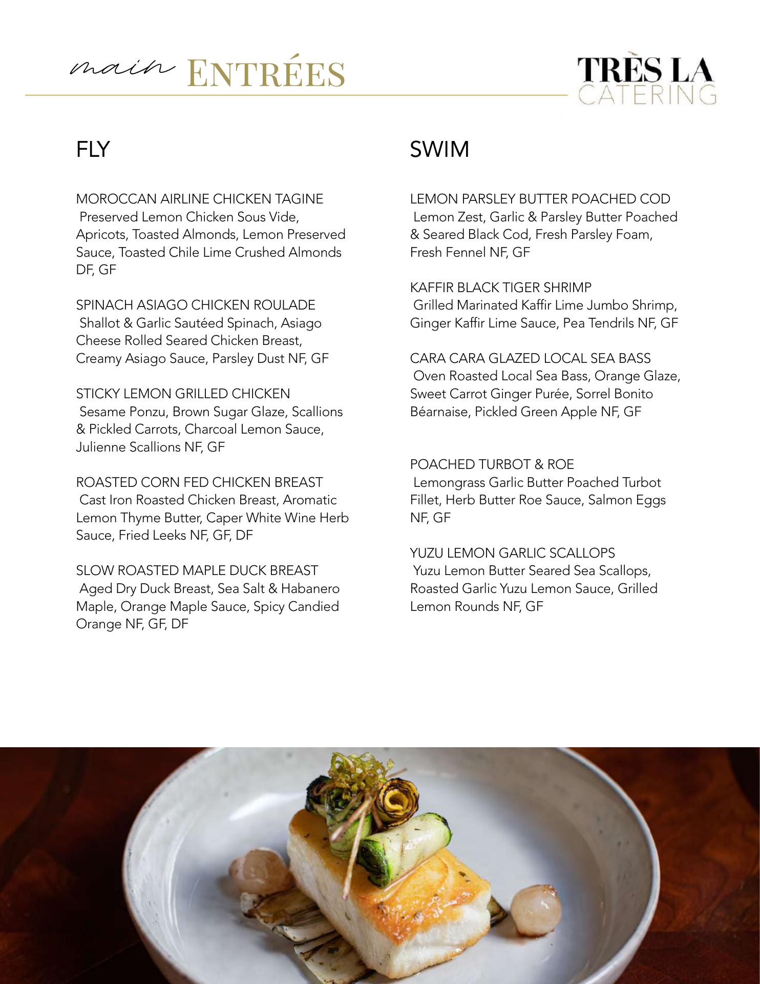 Très LA Catering Menu