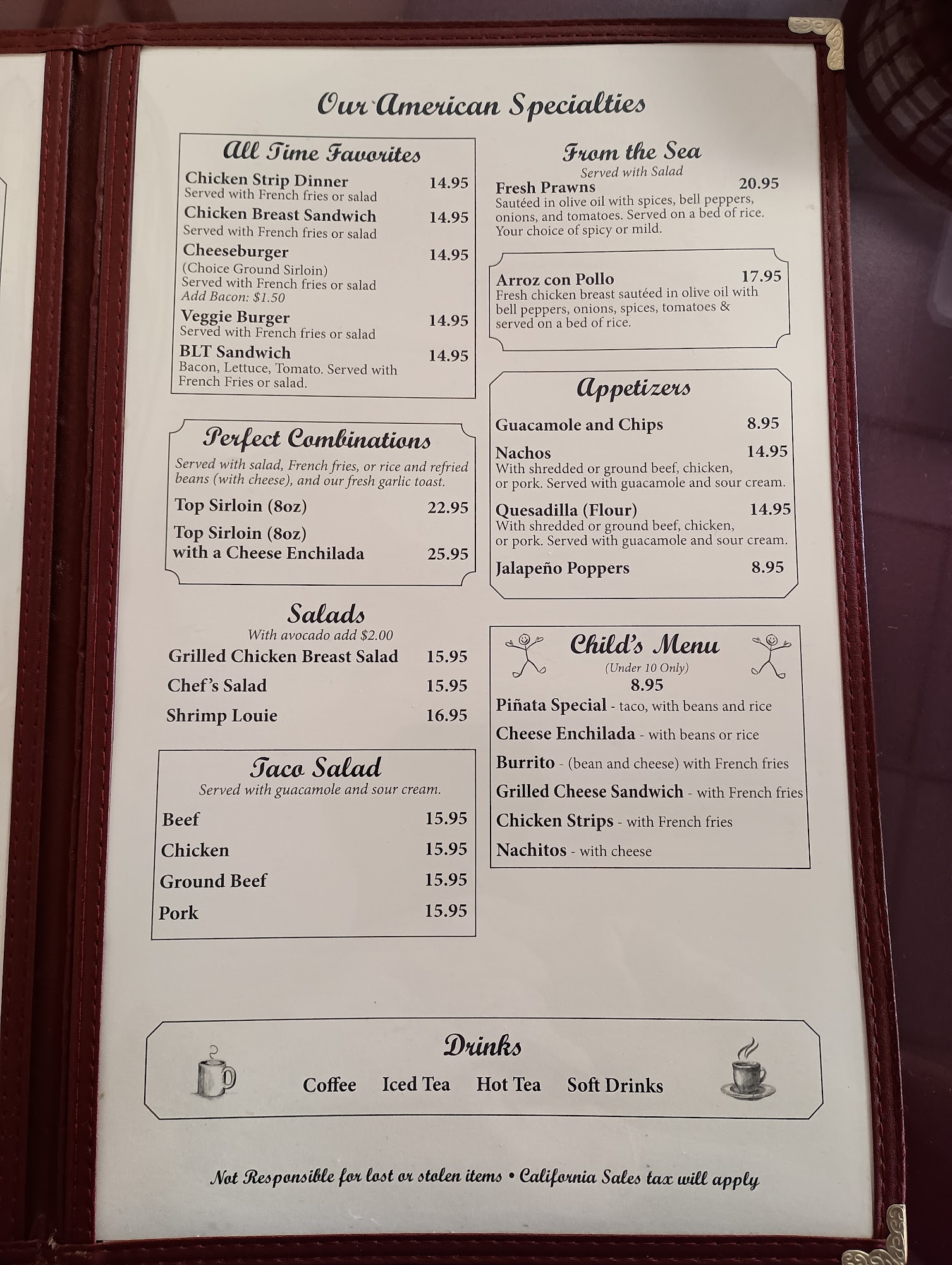Victor's Menu