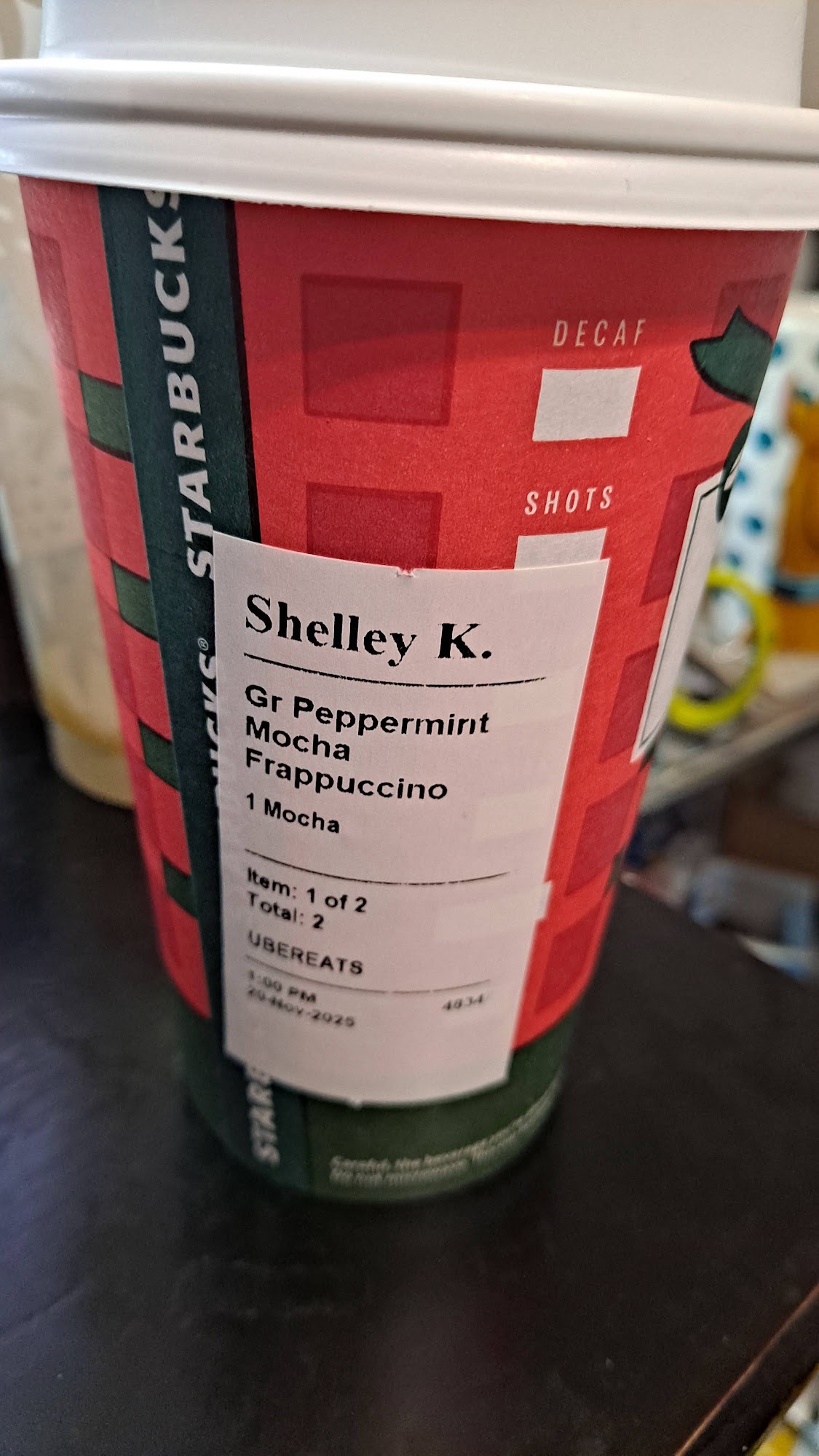 Starbucks Menu