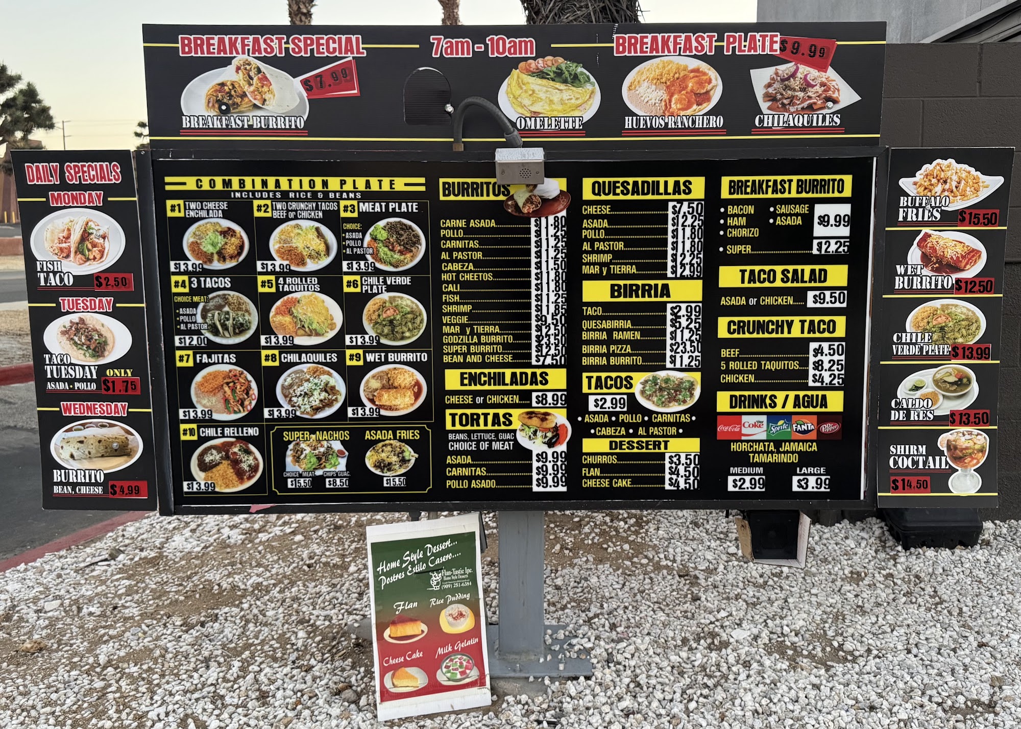 Alamilla’s Taco Shop Menu