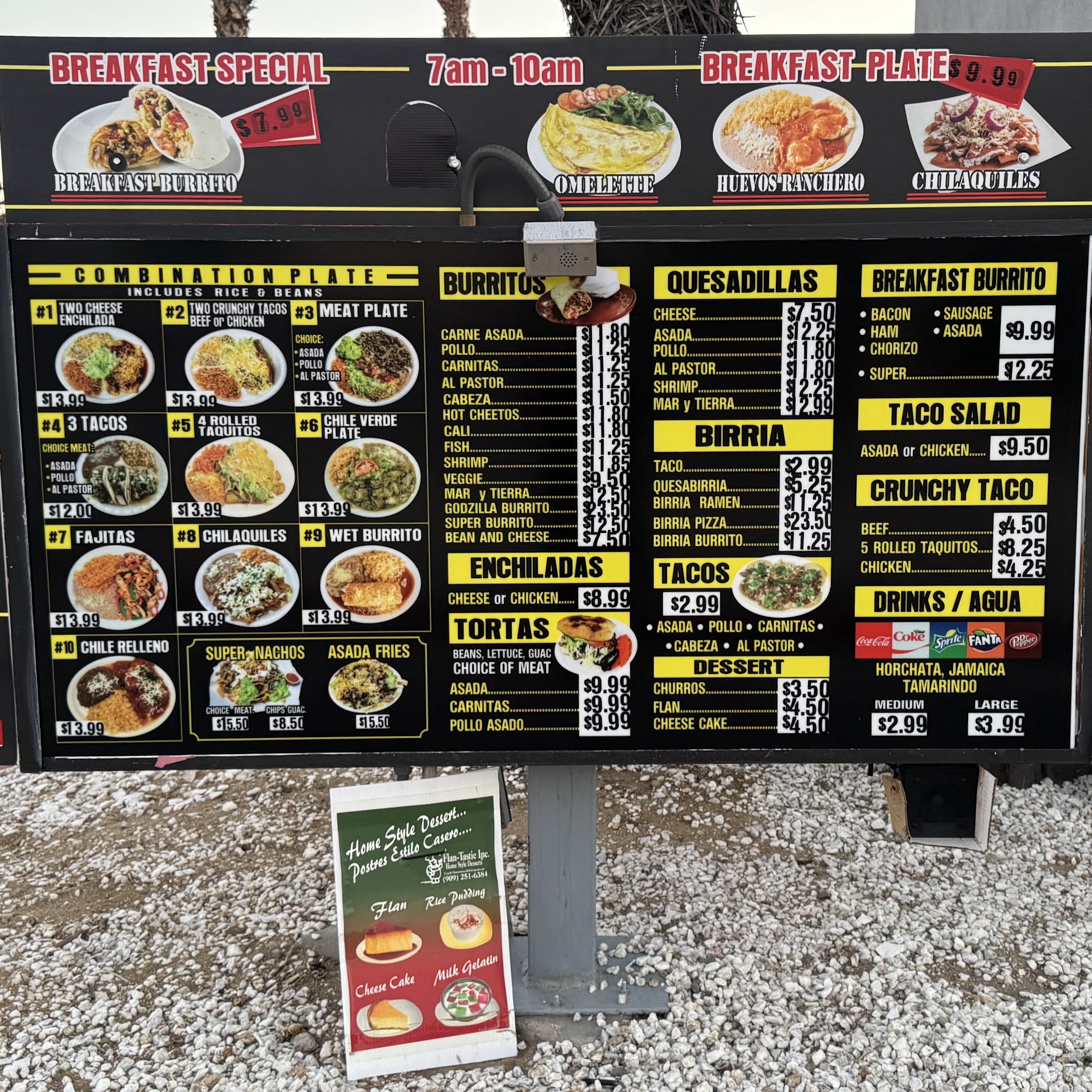 Alamilla’s Taco Shop Menu