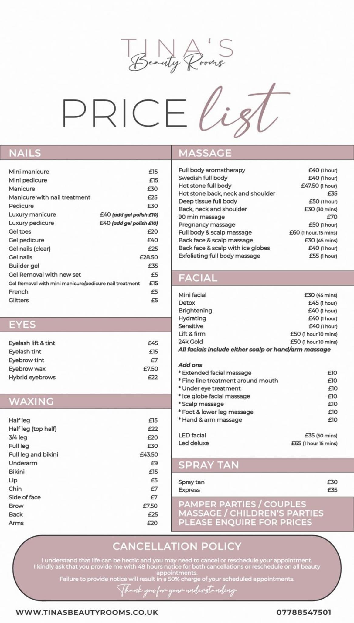 Tinas Beauty Rooms