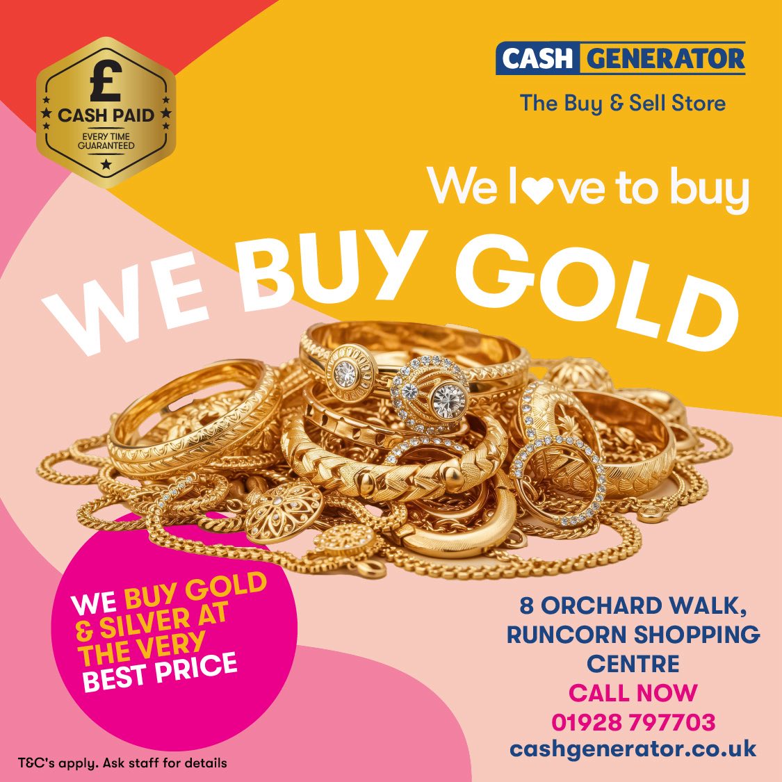 Cash Generator Runcorn | The Buy and Sell Store