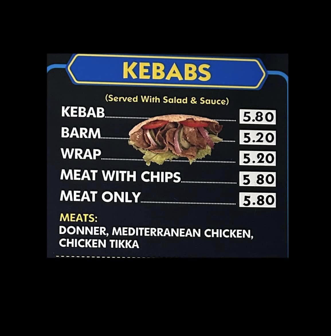 Harry's Fish Bar Menu