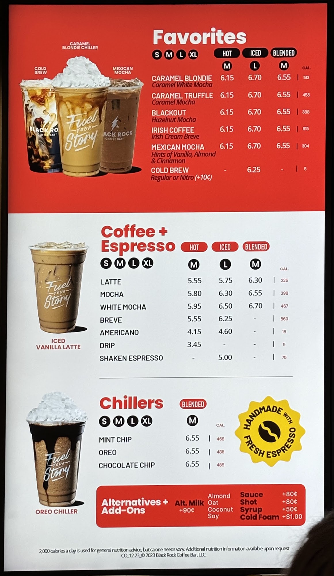 Black Rock Coffee Bar Menu