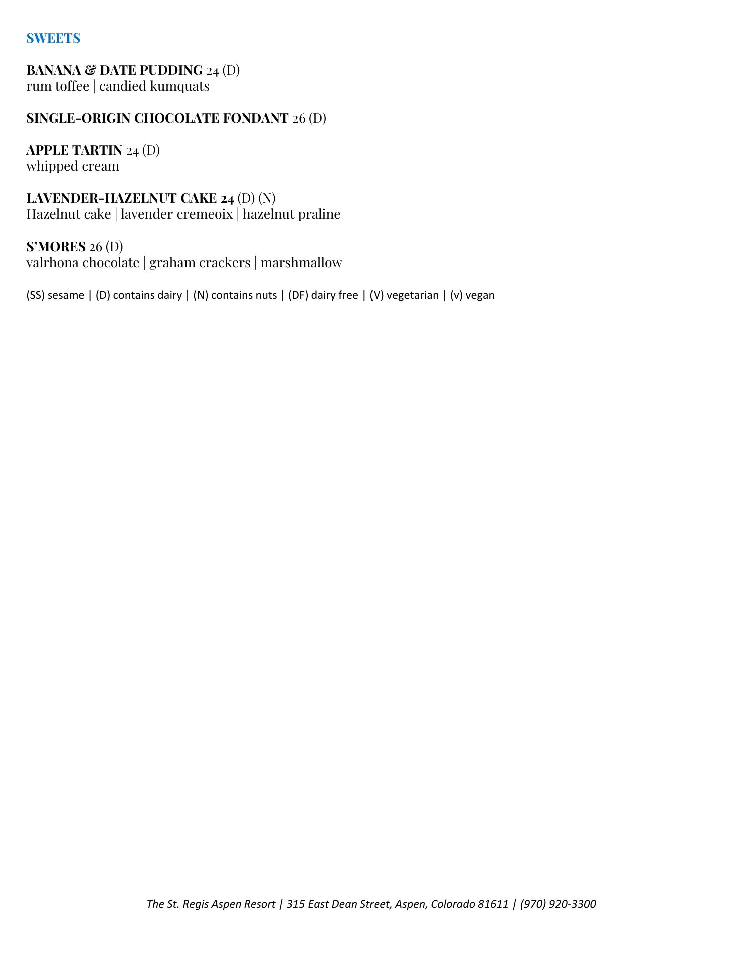 Mountain Social Bar & Lounge Menu