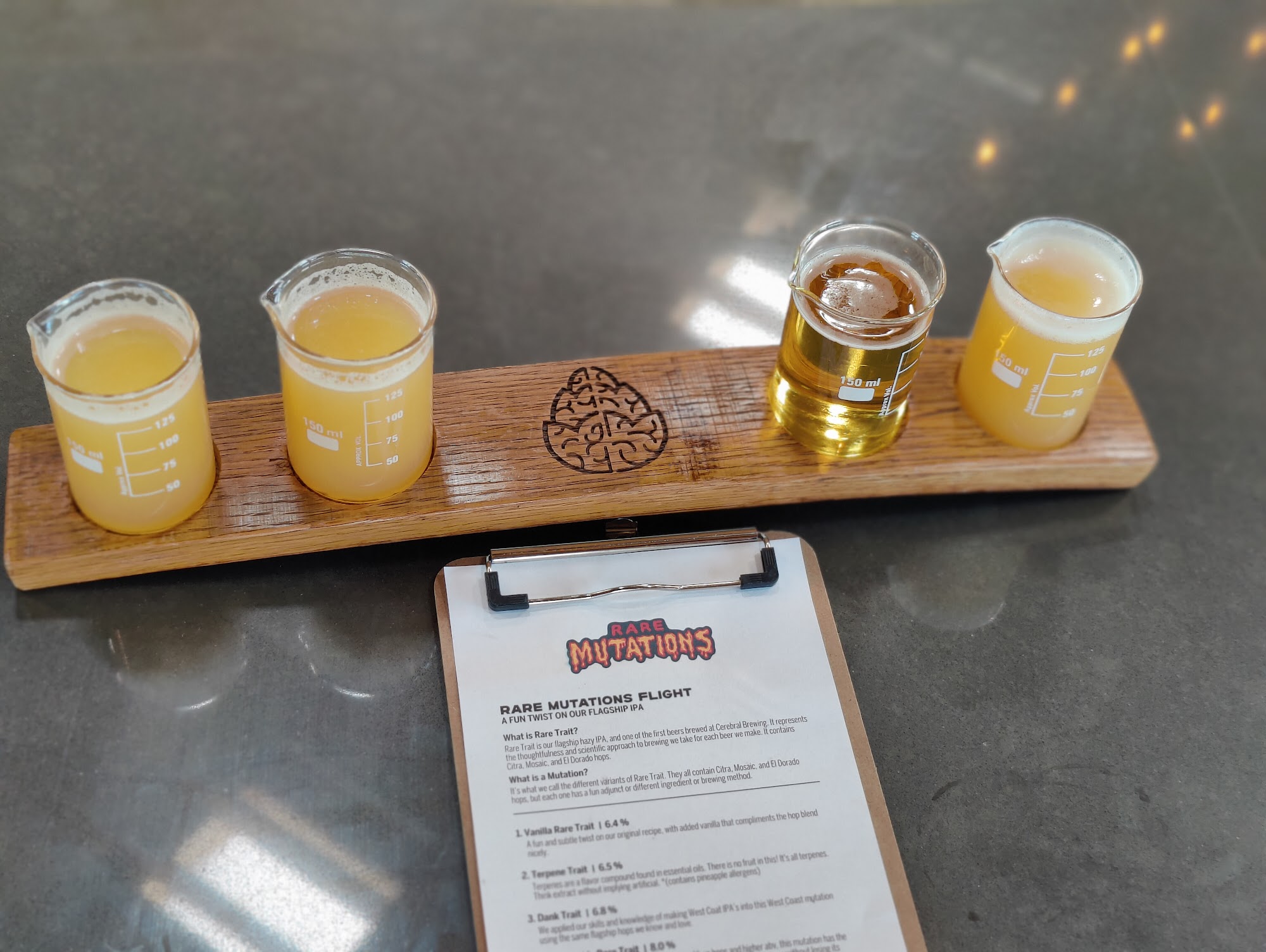 Cerebral Brewing - Aurora Arts Menu