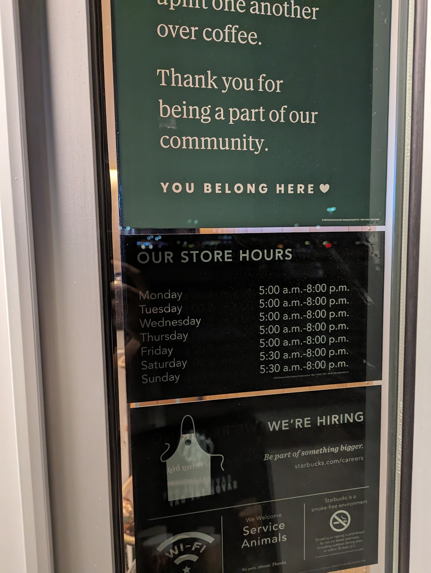 Starbucks Coffee Company Menu