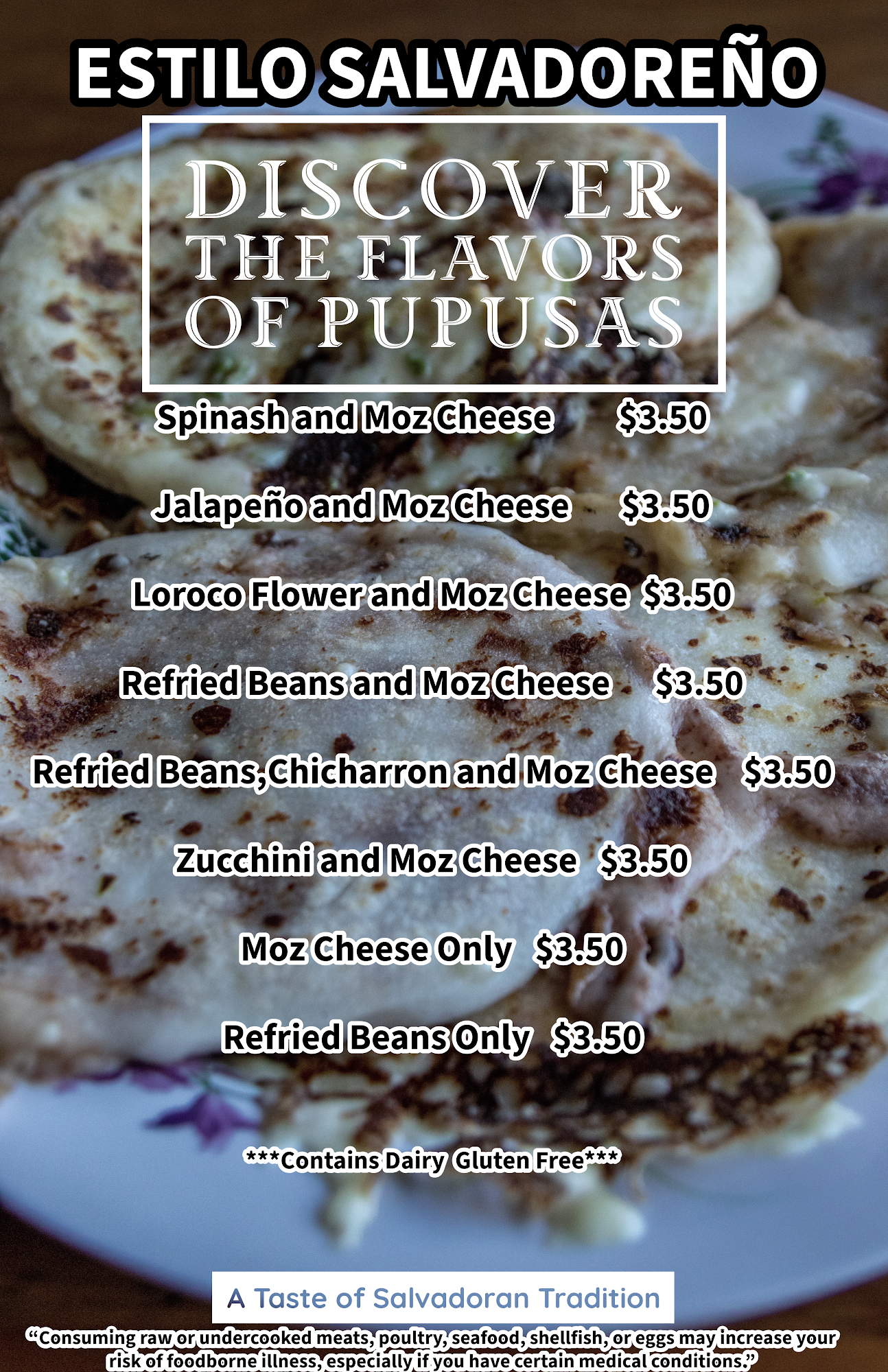 Estilo Salvadoreno Menu