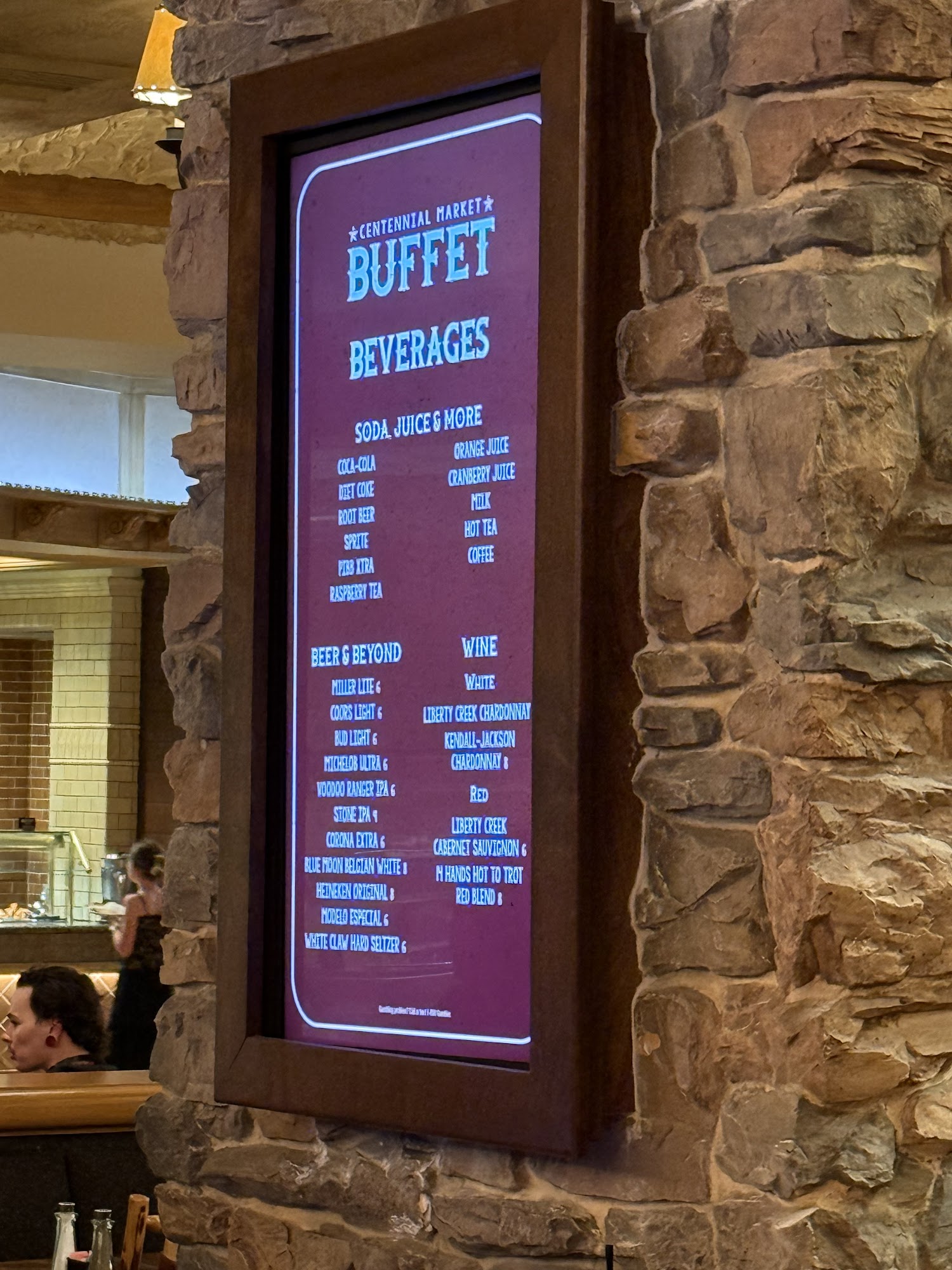 Centennial Buffet at Ameristar Black Hawk Menu