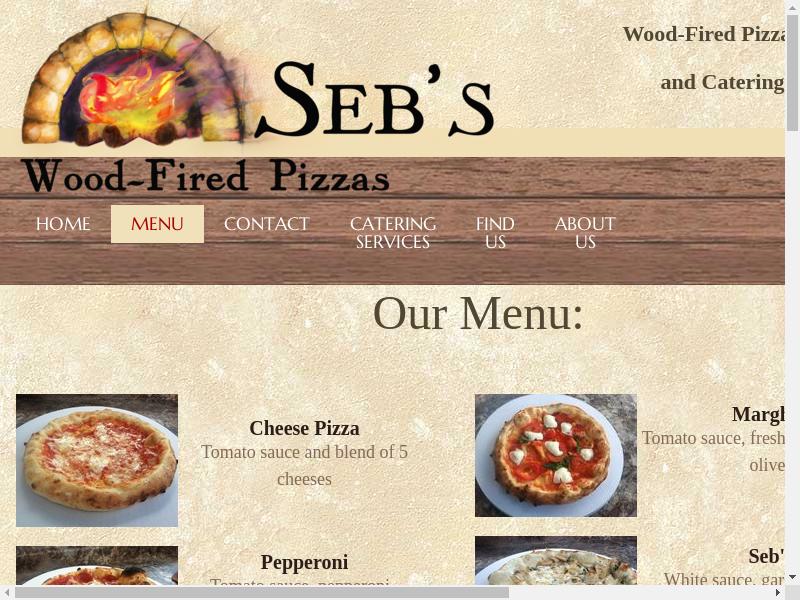 Seb's LLC Menu
