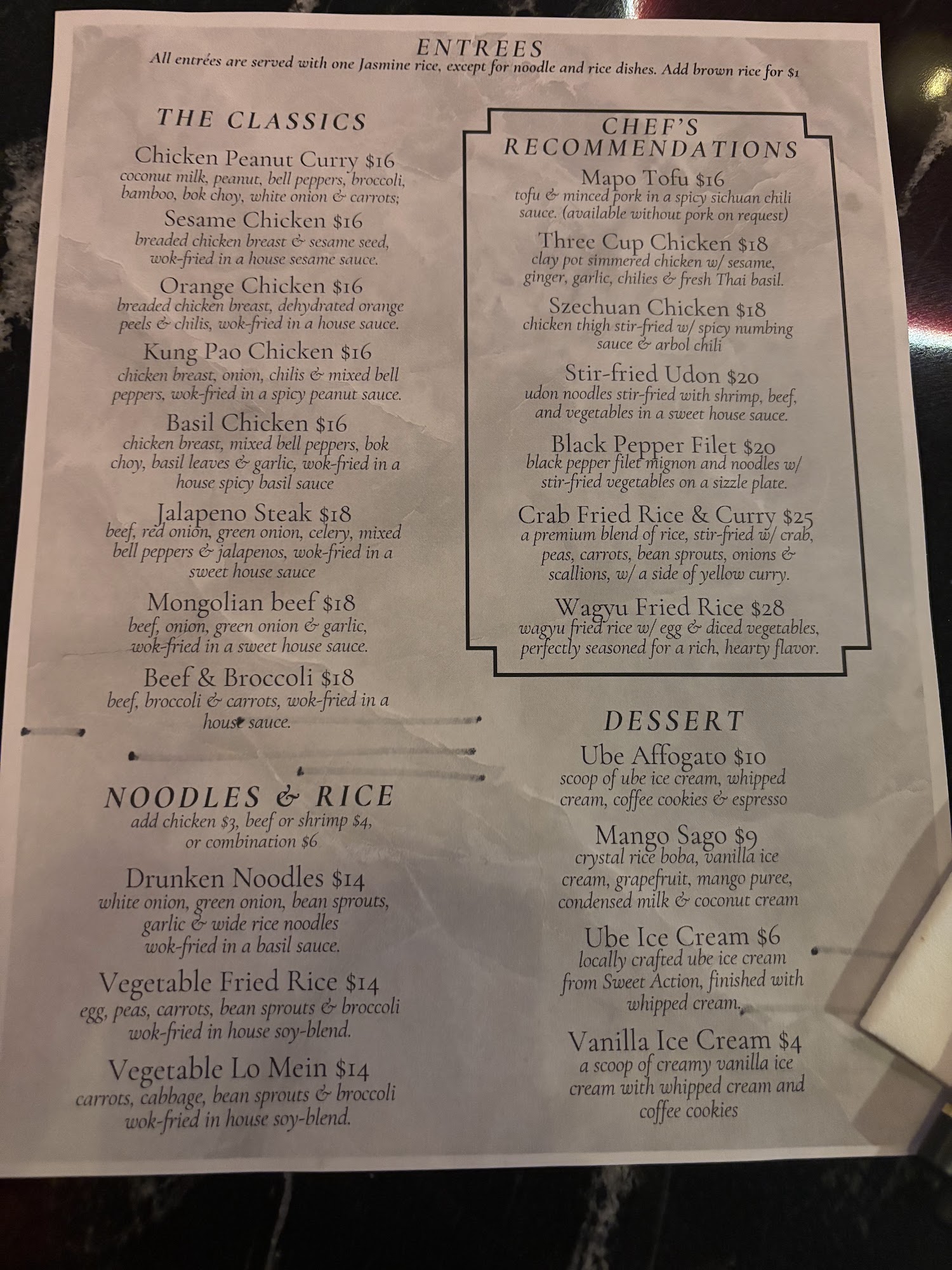 Miya Moon Menu