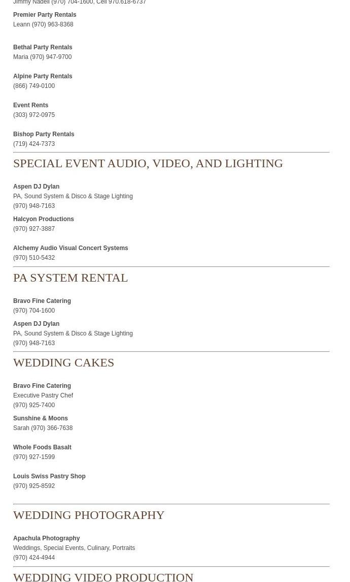 Bravo Fine Catering Menu