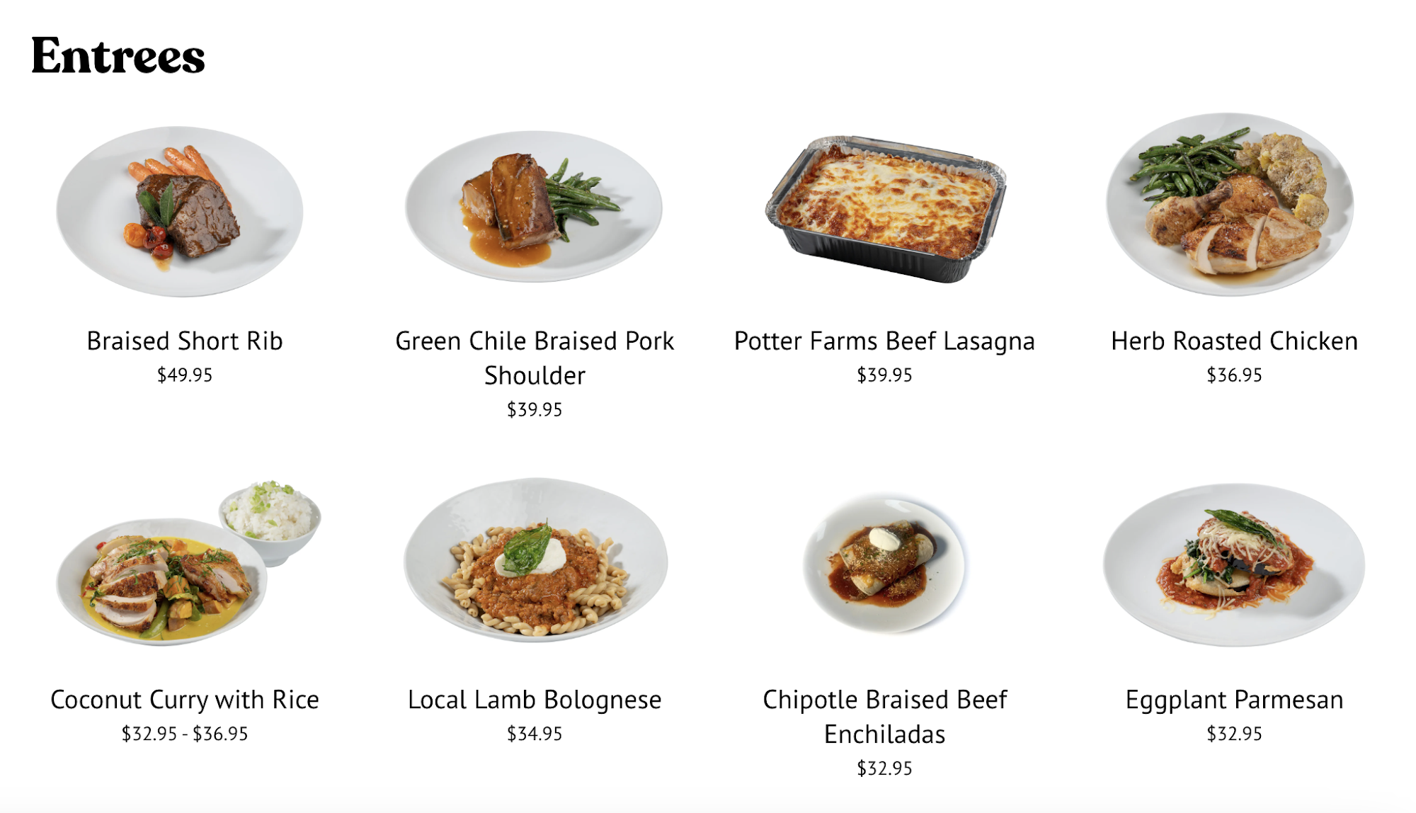 The Supply Collective Menu