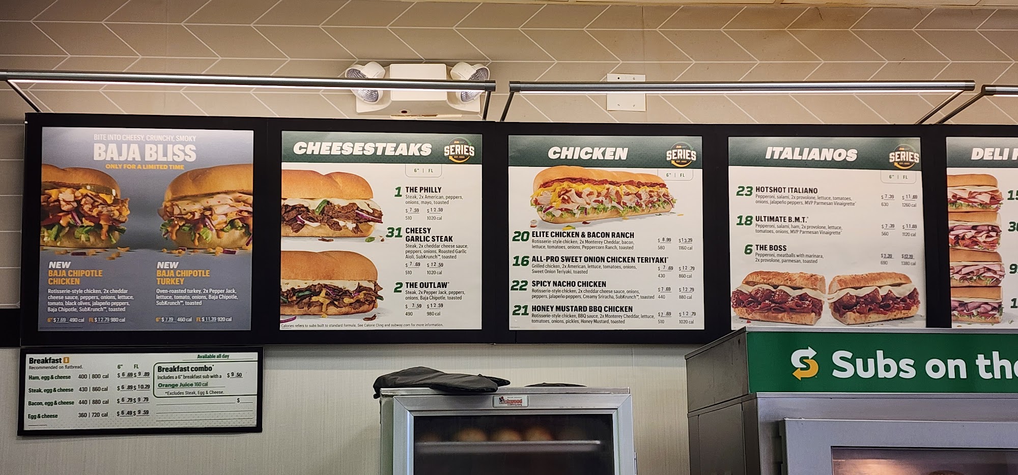 Subway Menu