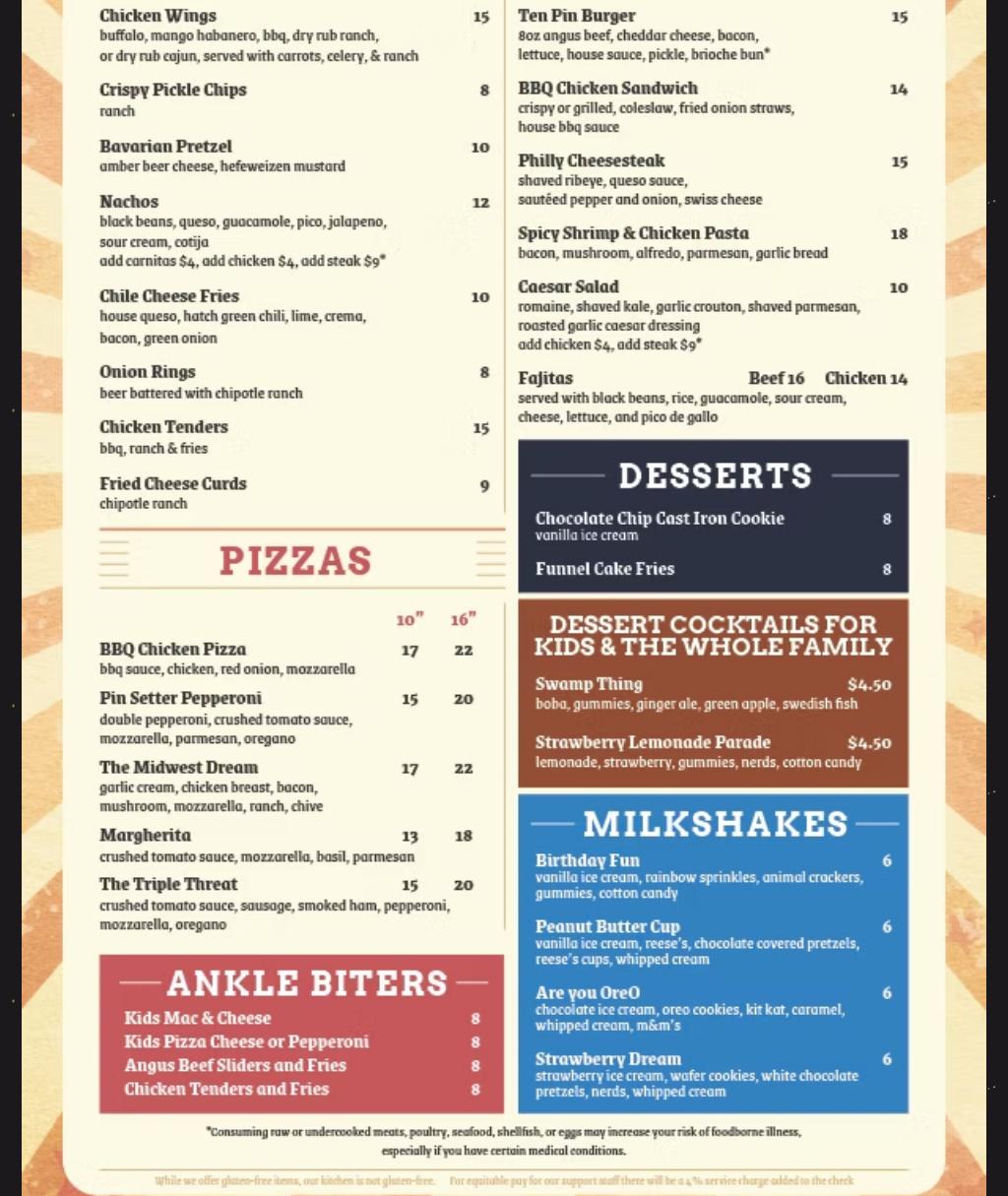 Stars Taphouse and Sports Grill Menu