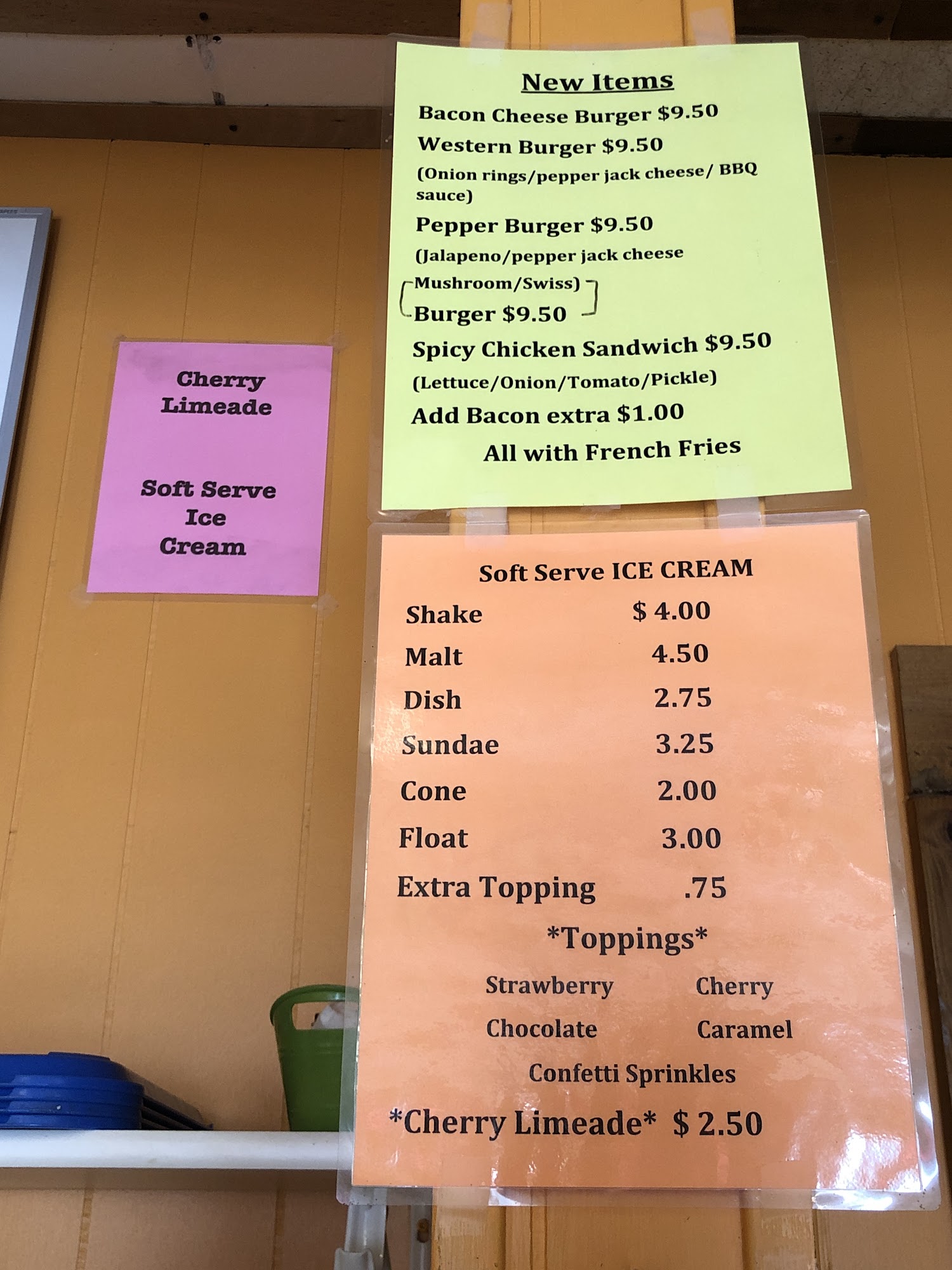 Fortanel Bakery Menu
