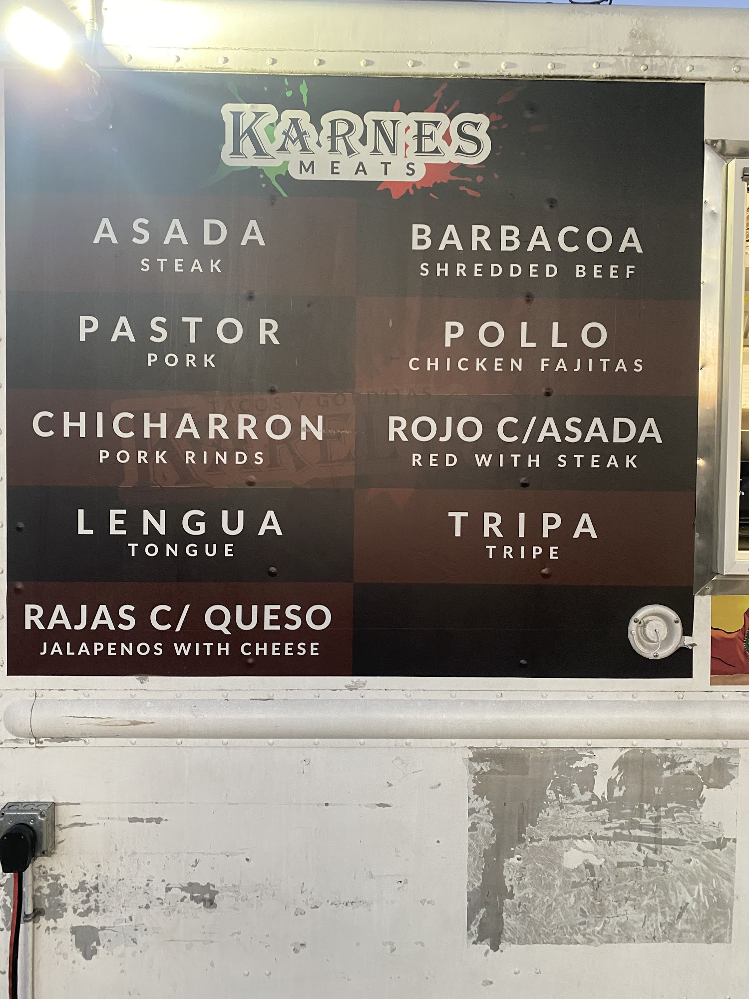Karely's Tacos & Gorditas Menu