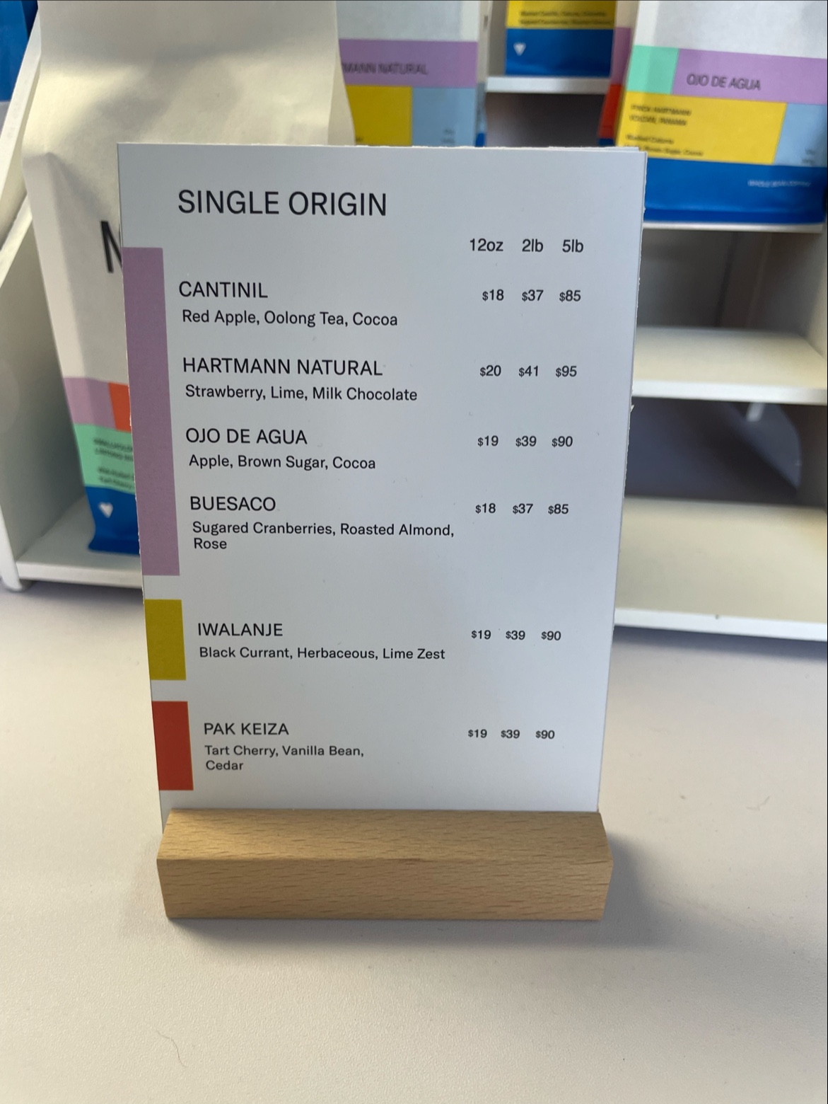 Novo Coffee (Roastery + Supply) Menu