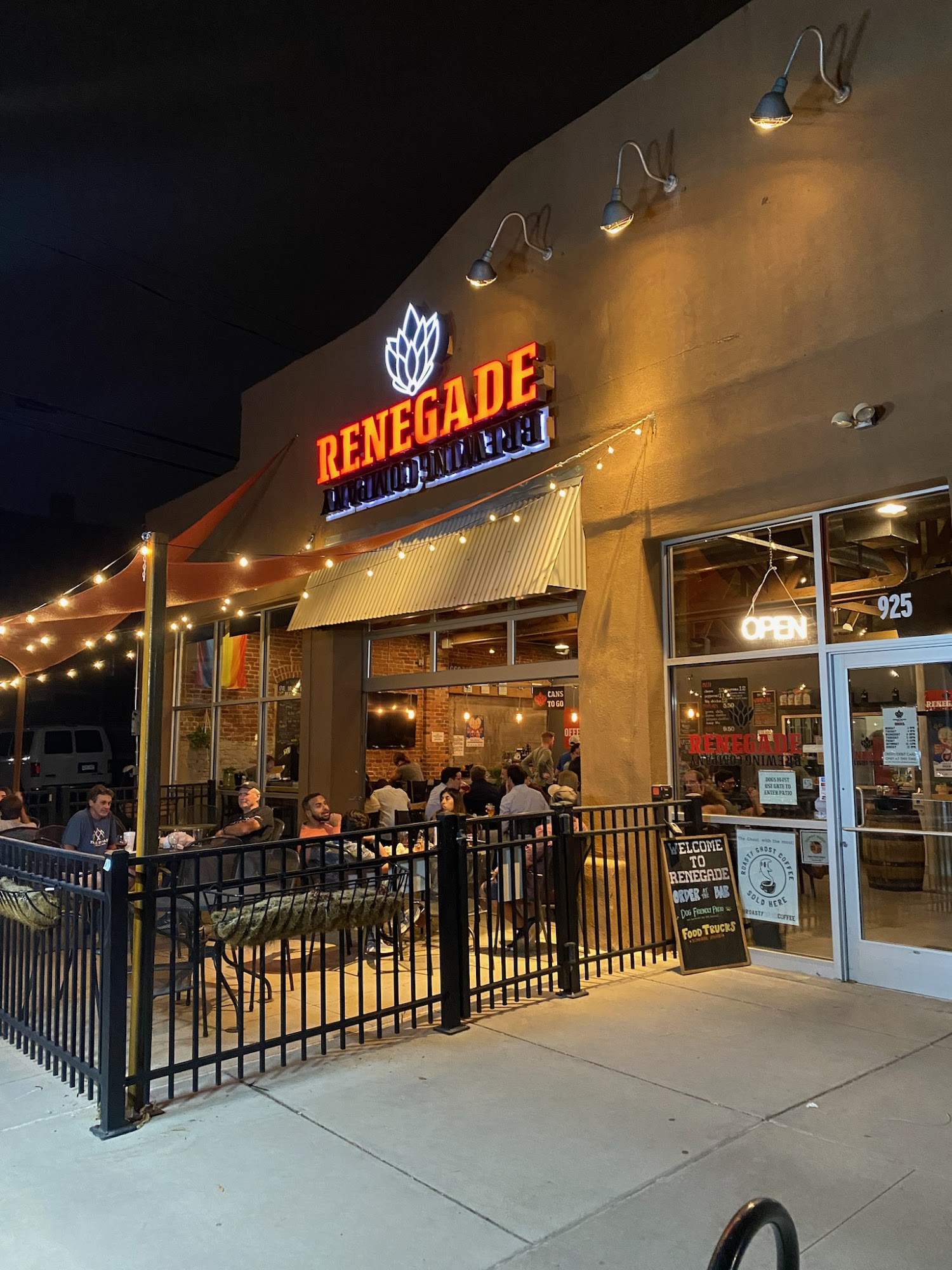 Renegade Brewing Menu