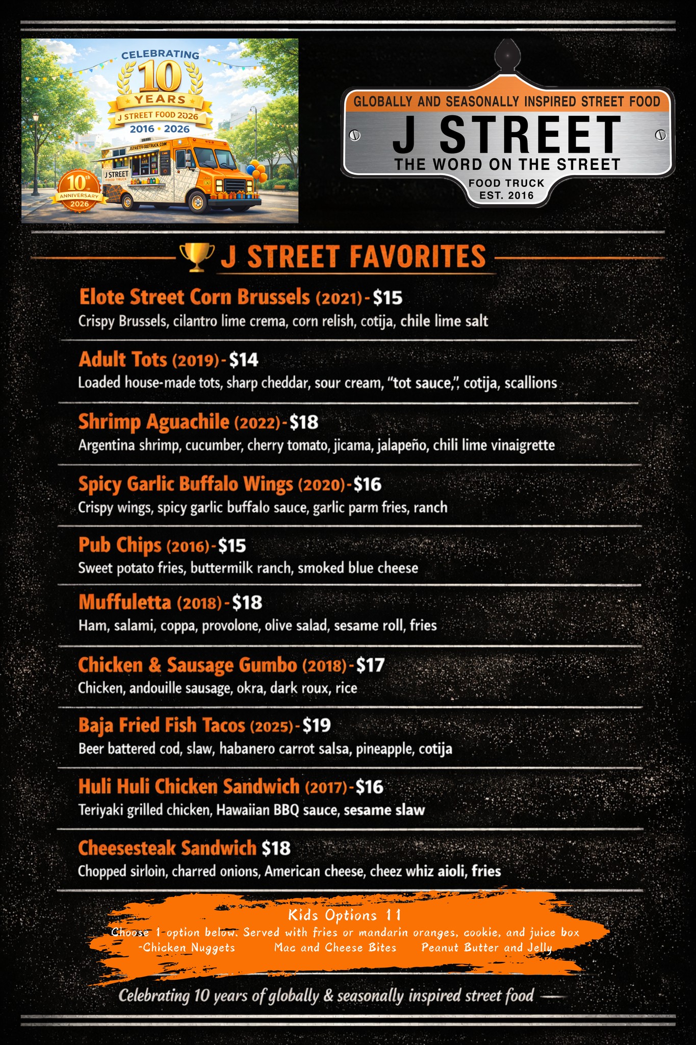 Stromansdenver hibachi Menu