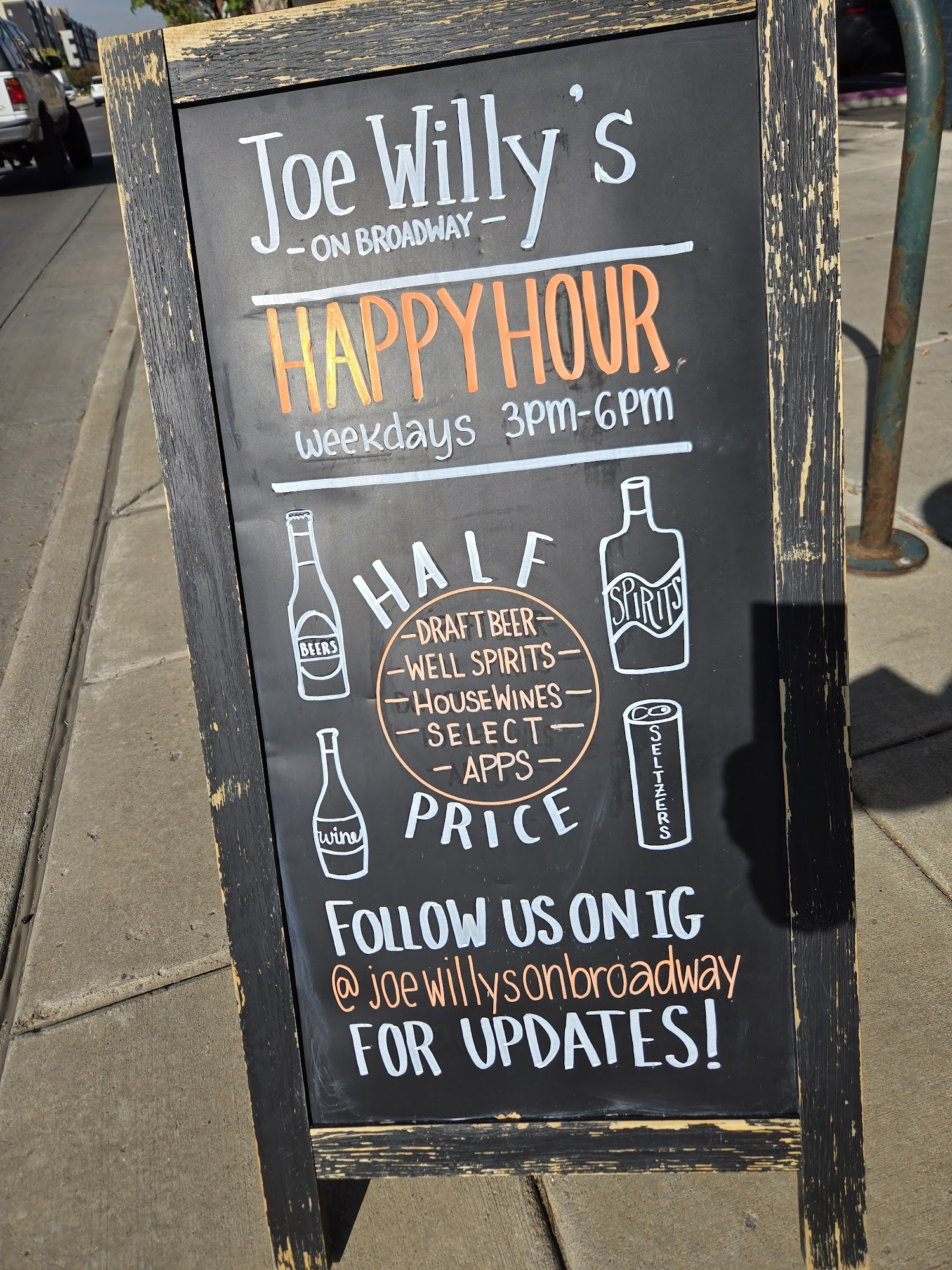 Joe Willy's Menu