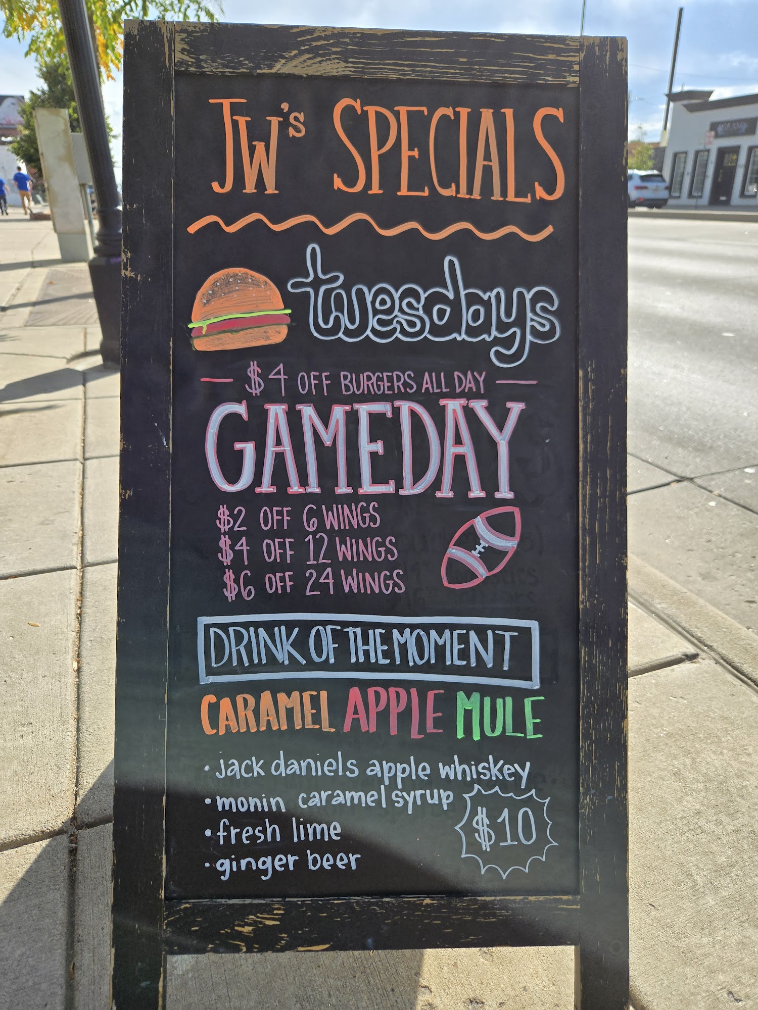 Joe Willy's Menu