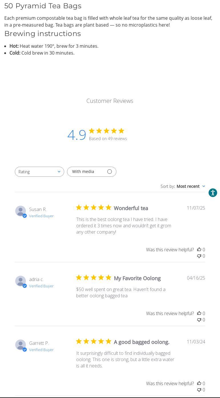 Teatulia Tea & Coffee Menu