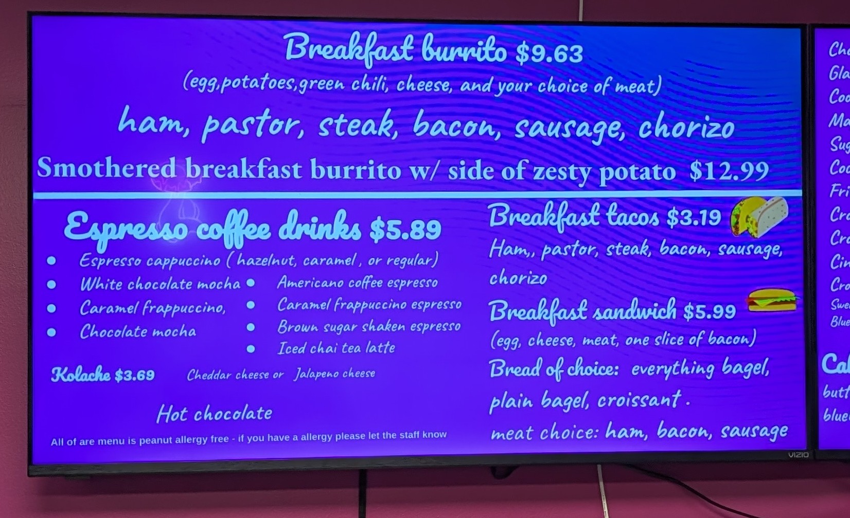 ANNA’S DONUTS & BURRITOS Menu
