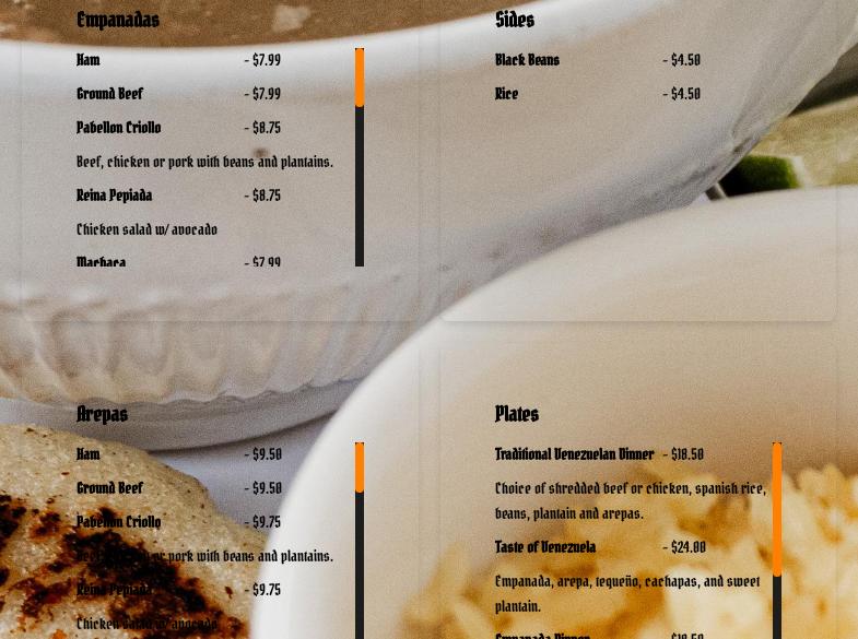 Empanada Express Grill Menu