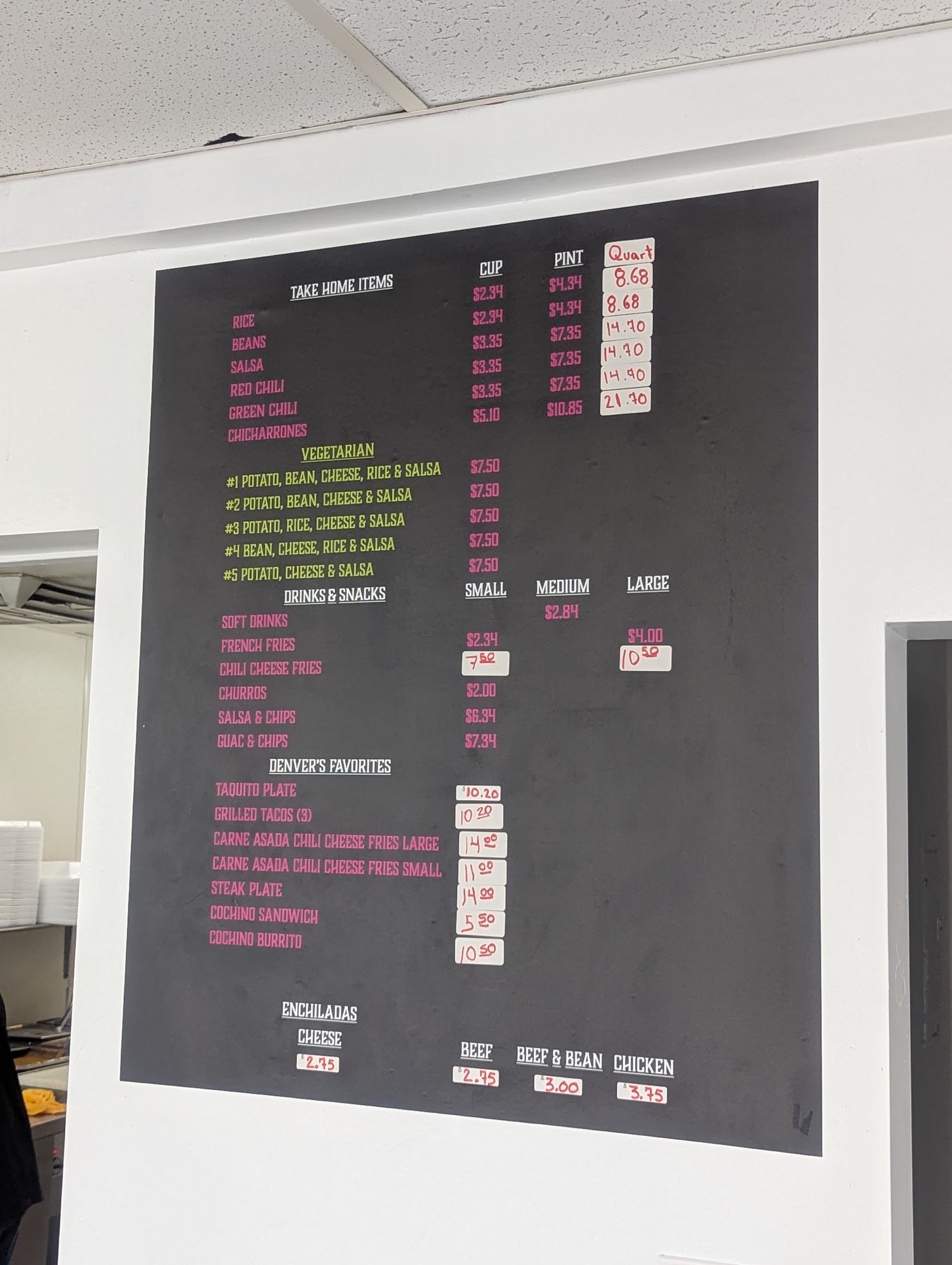 Cochinos Menu