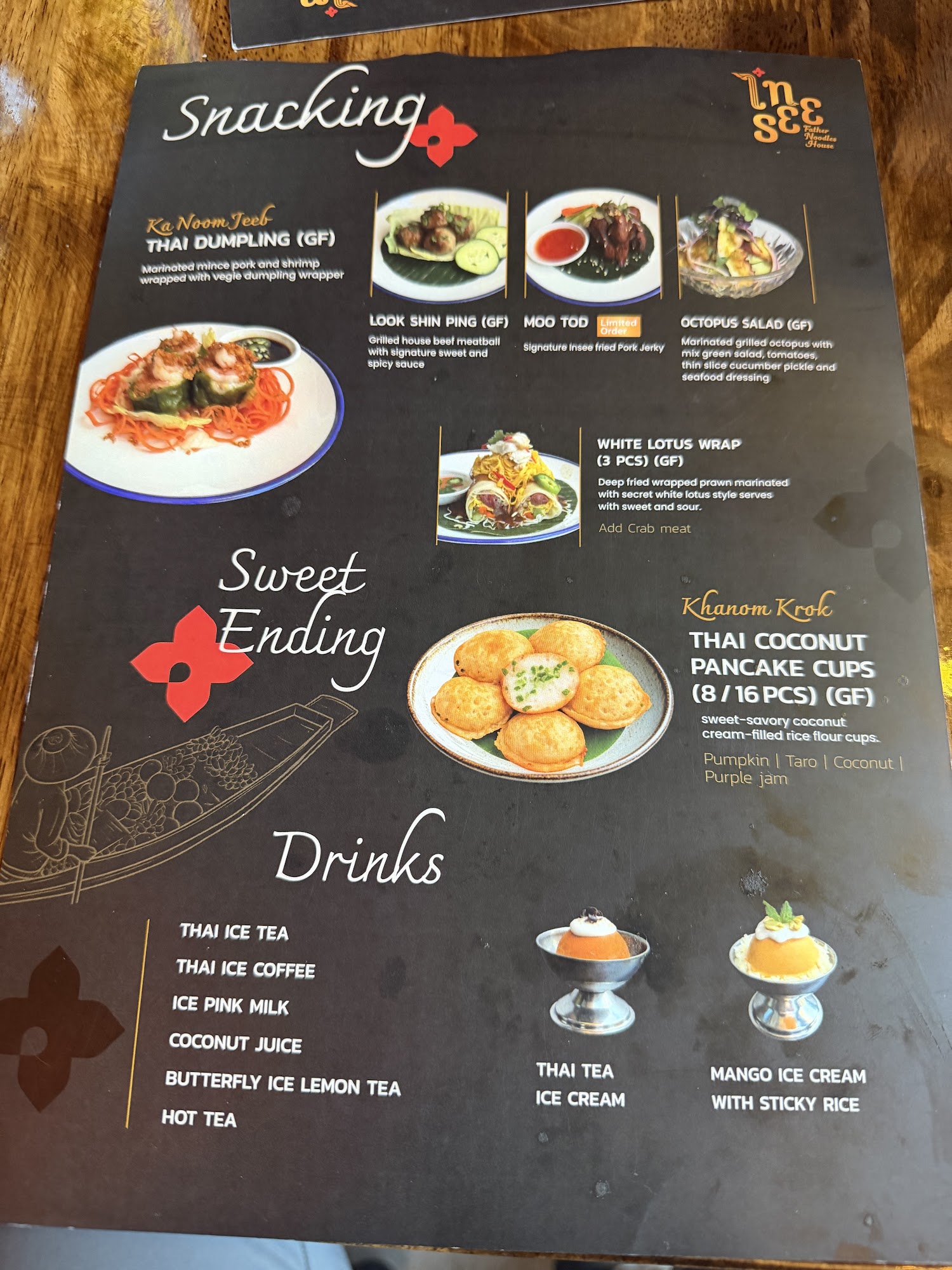 Insee Noodle House Menu