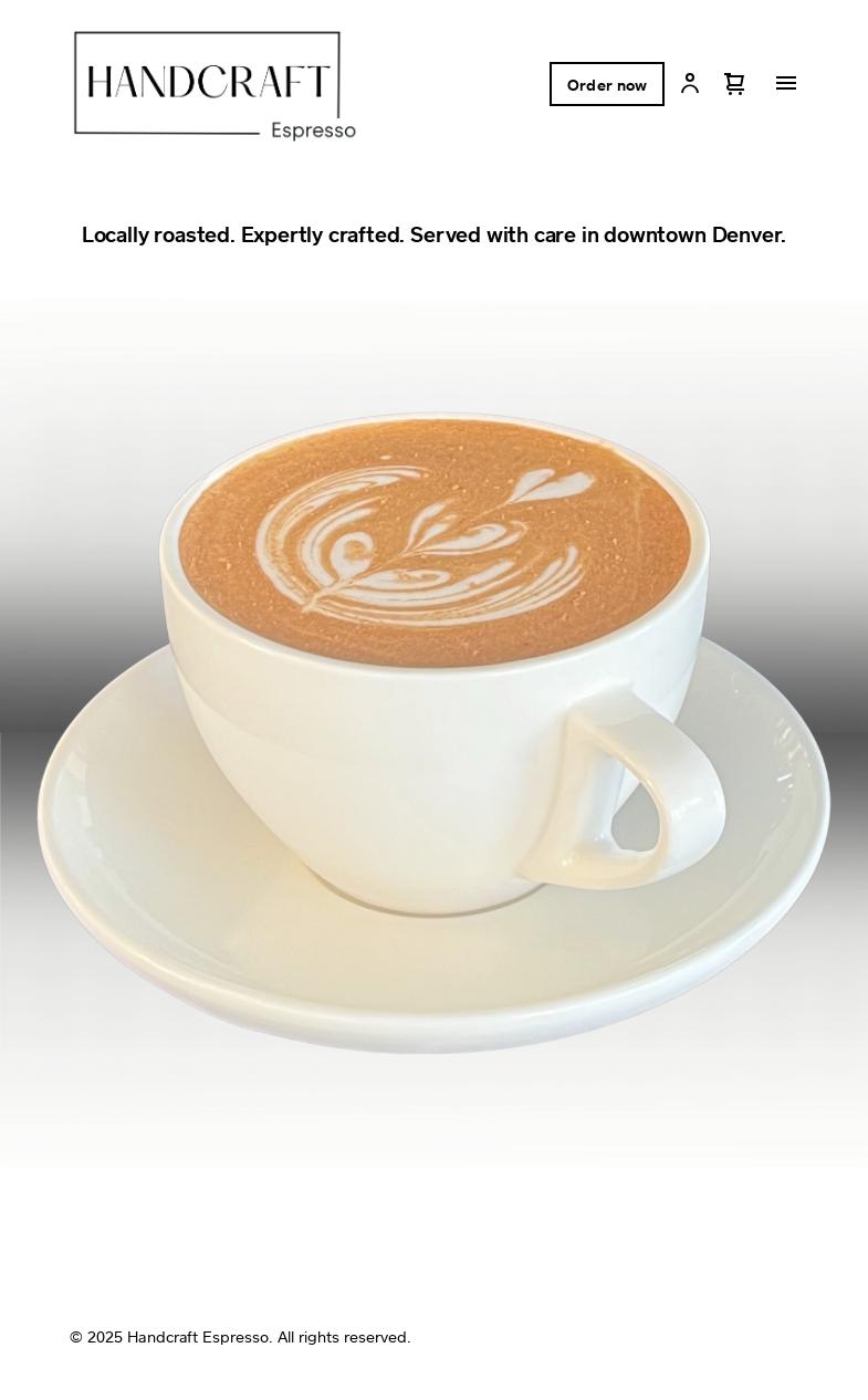 Handcraft Espresso Menu