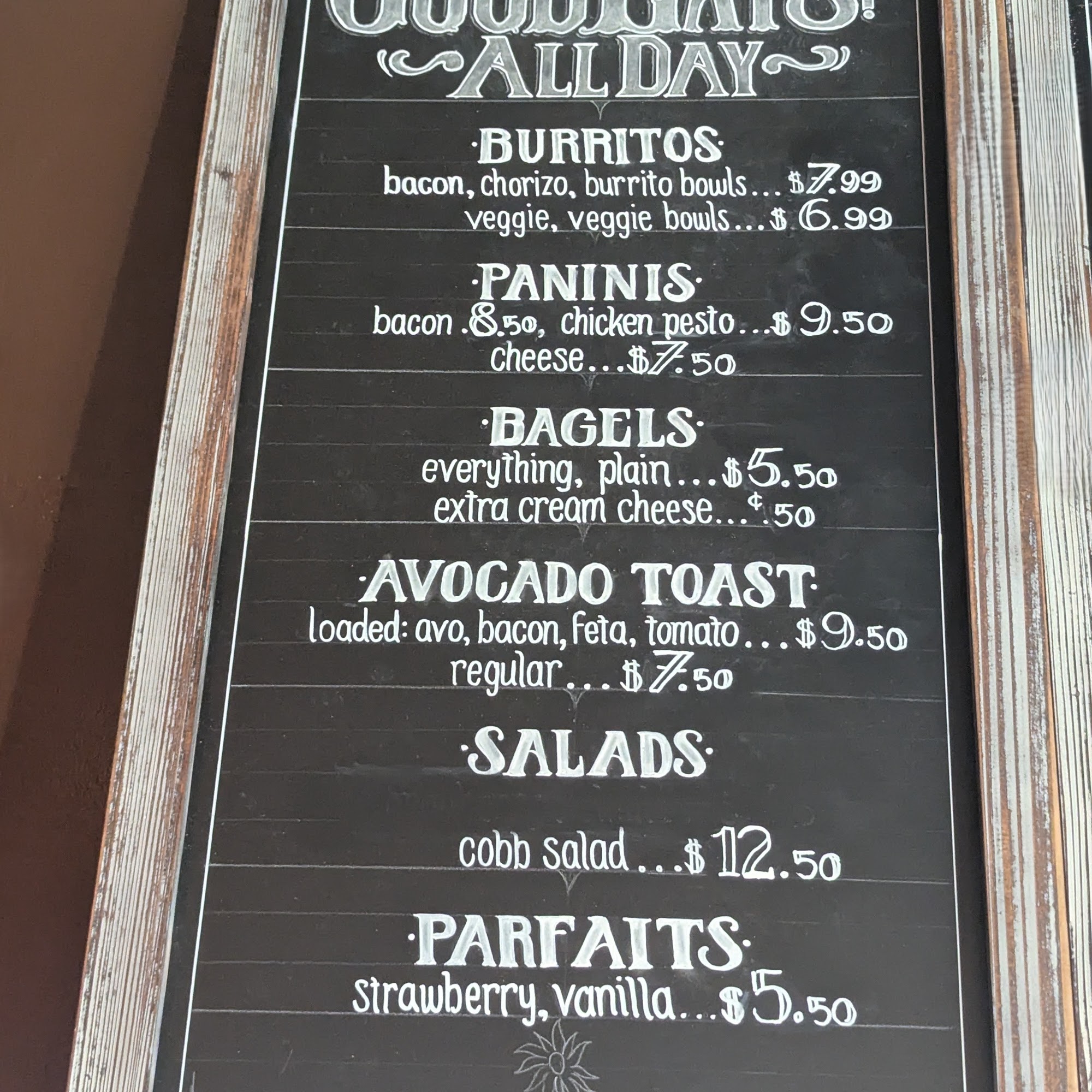 Kunjani Cafe Menu