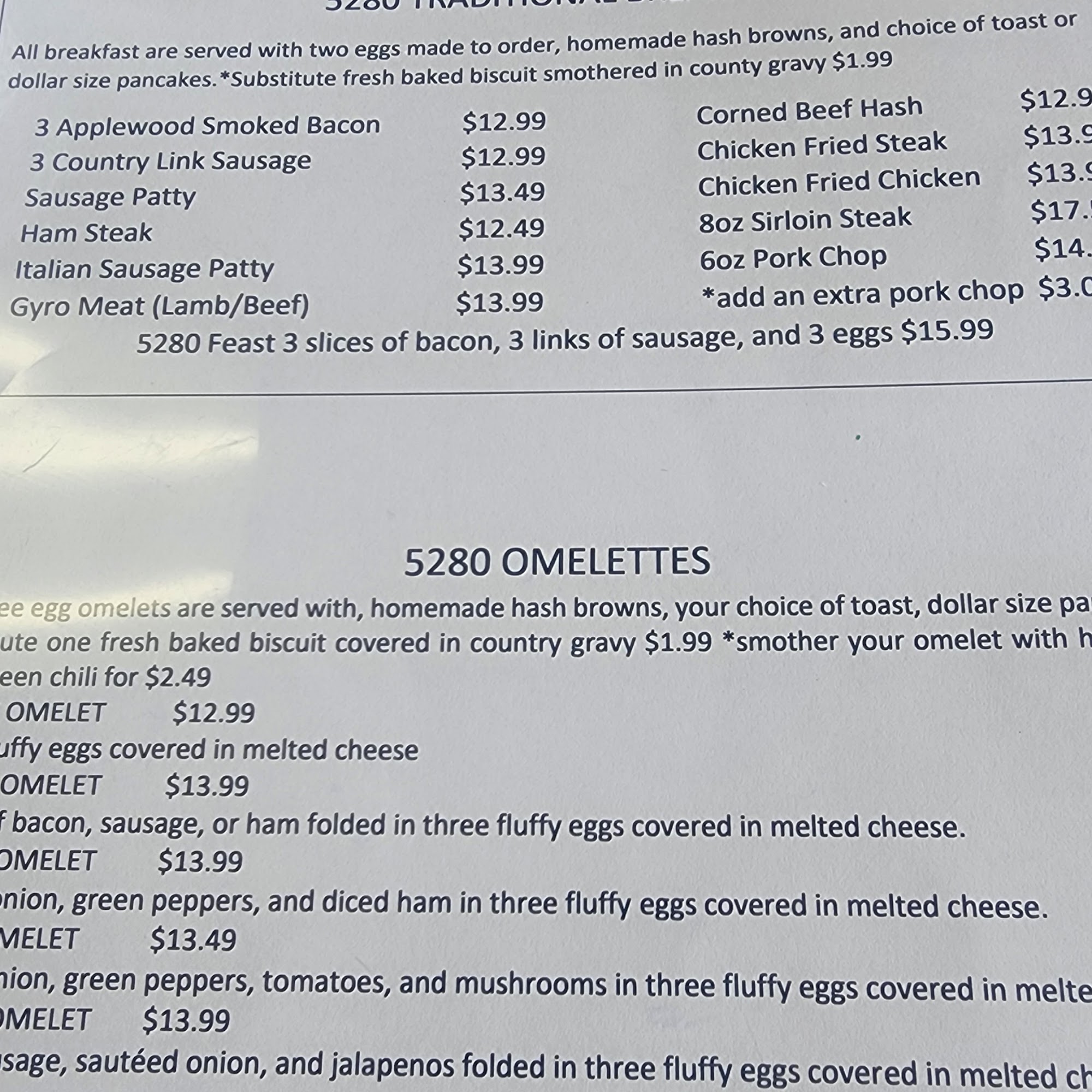 5280 Eats Menu