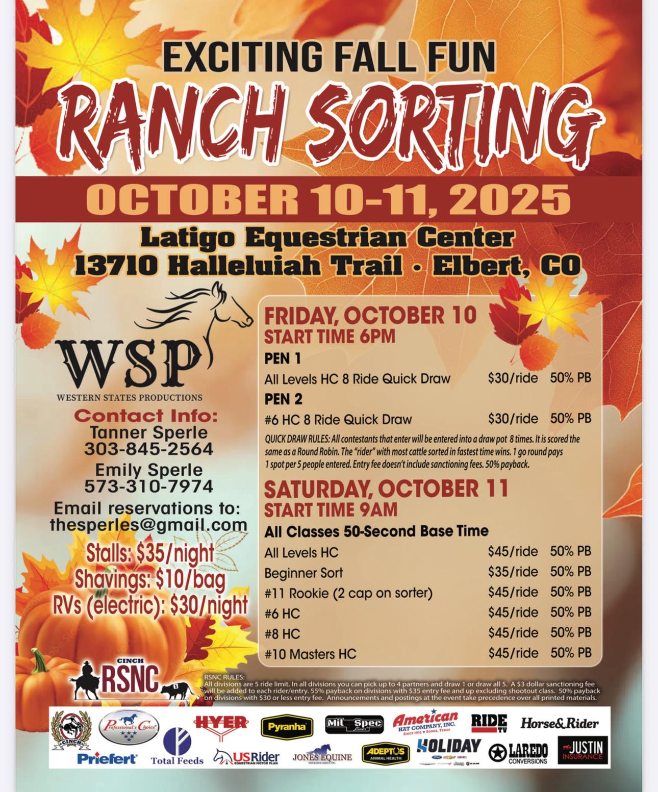 Latigo Trails Equestrian Center Menu