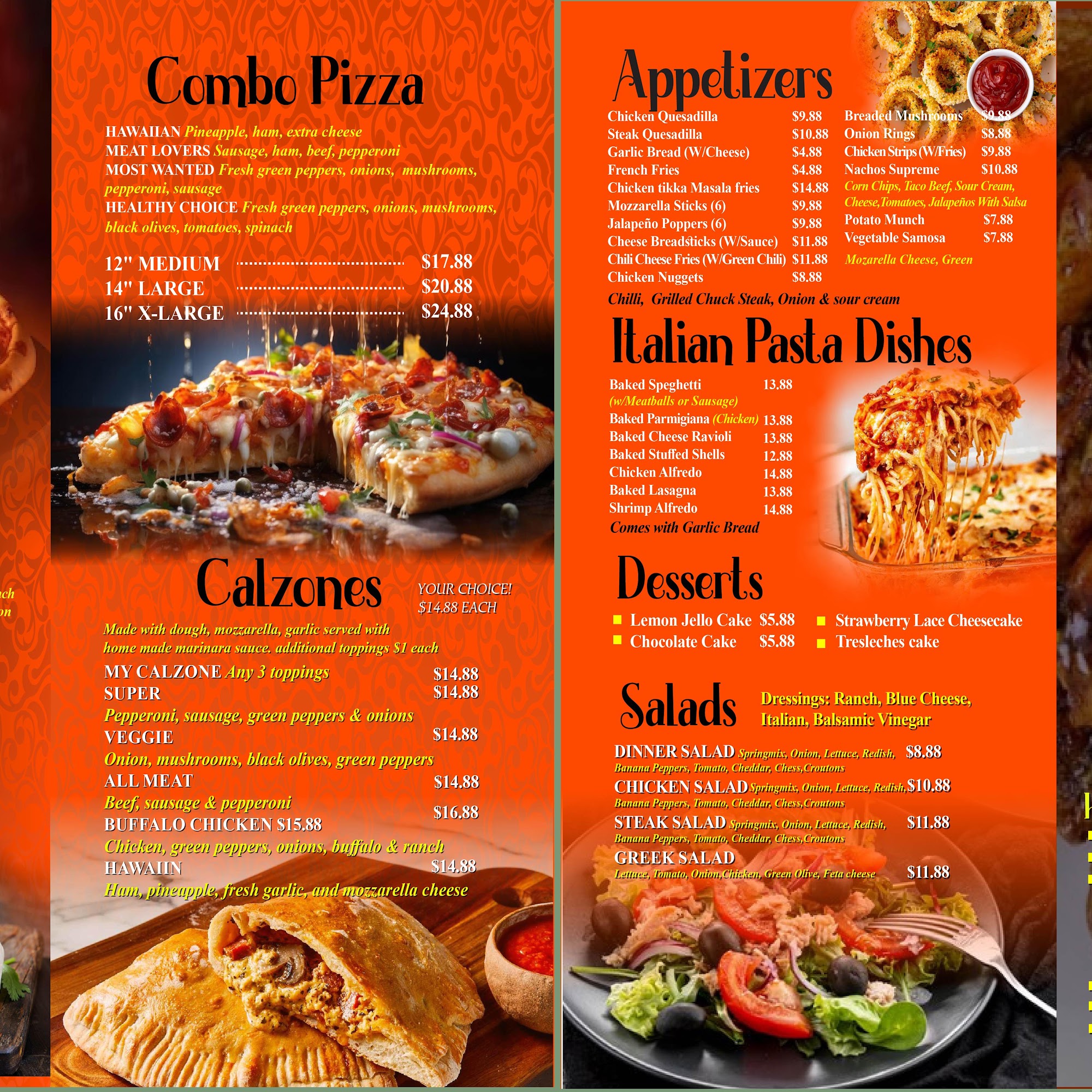 MAX PIZZA ENGLEWOOD Menu